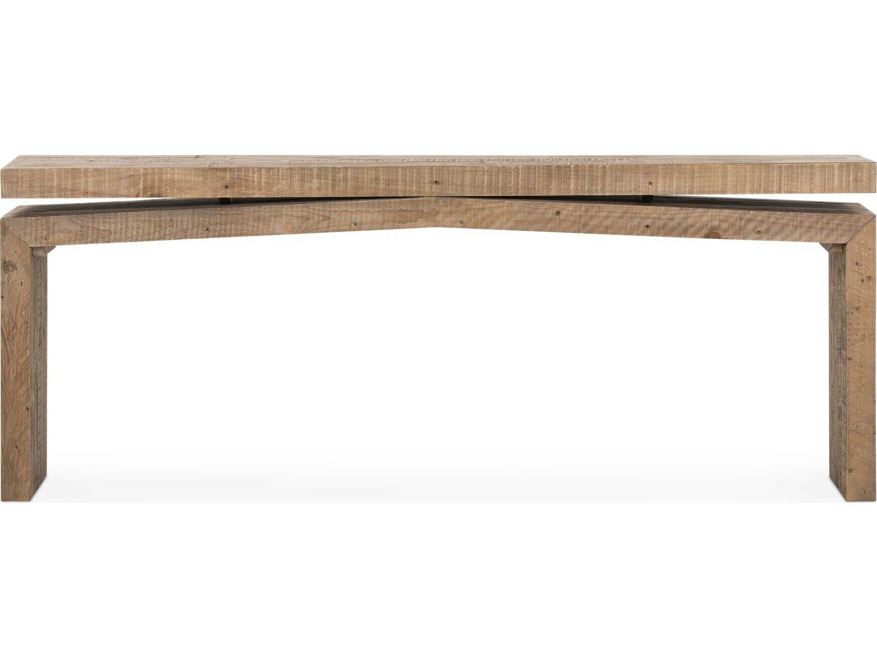 Four Hands Sierra Matthes Rectangular Wood Rustic Natural Console Table