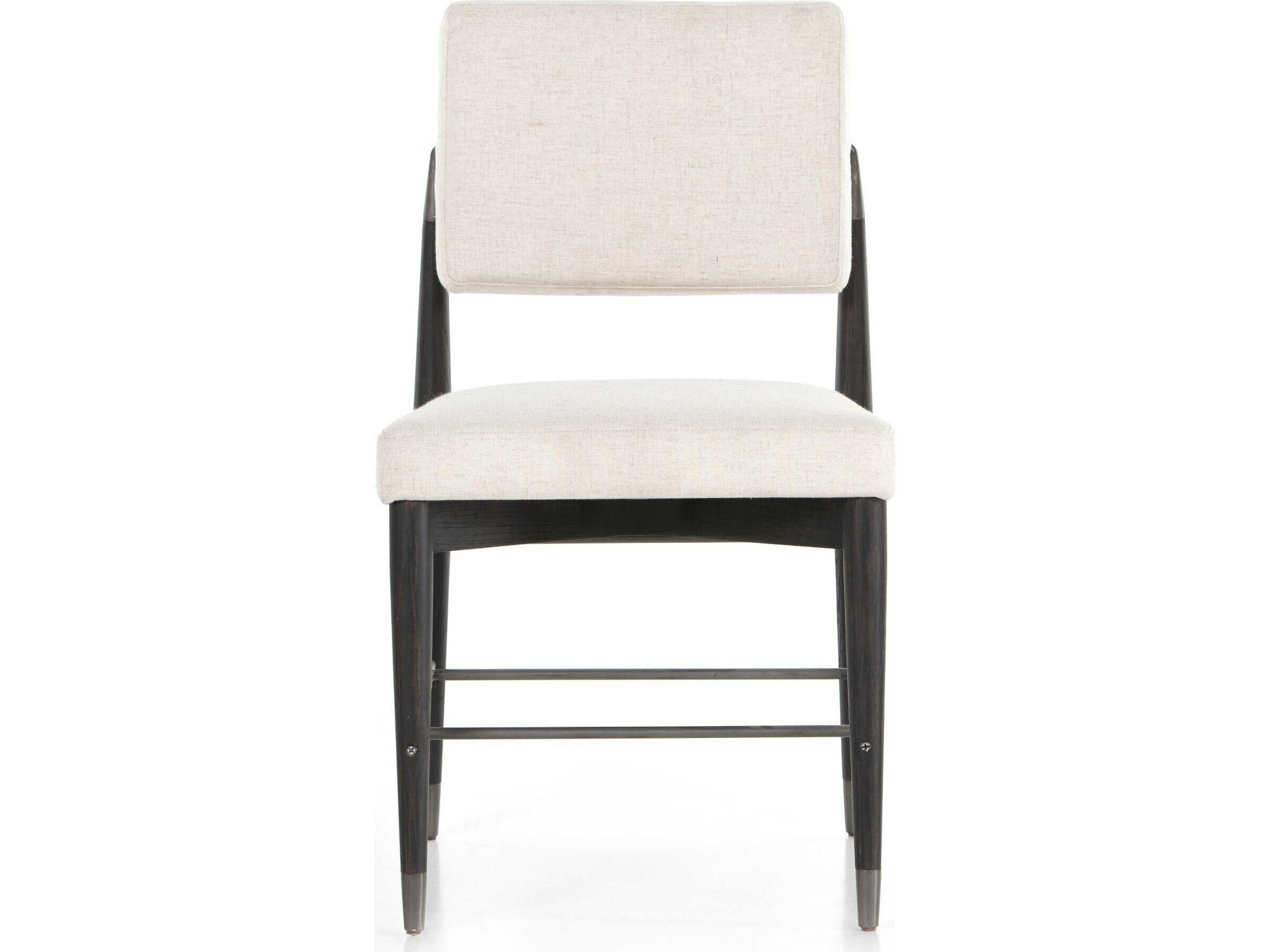 Four Hands Parallel Anton Oak Wood Beige Upholstered Side Dining Chair