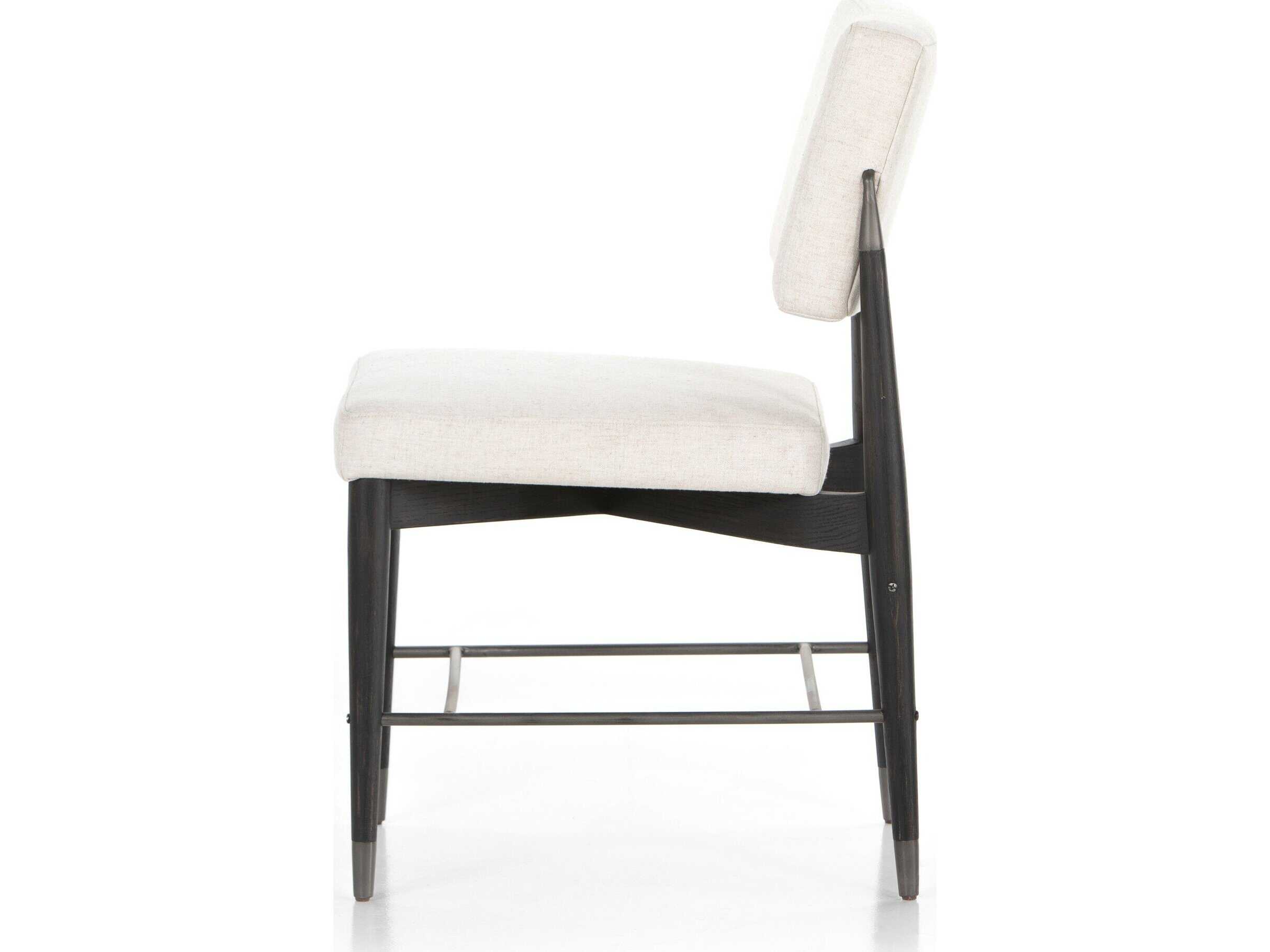 Four Hands Parallel Anton Oak Wood Beige Upholstered Side Dining Chair