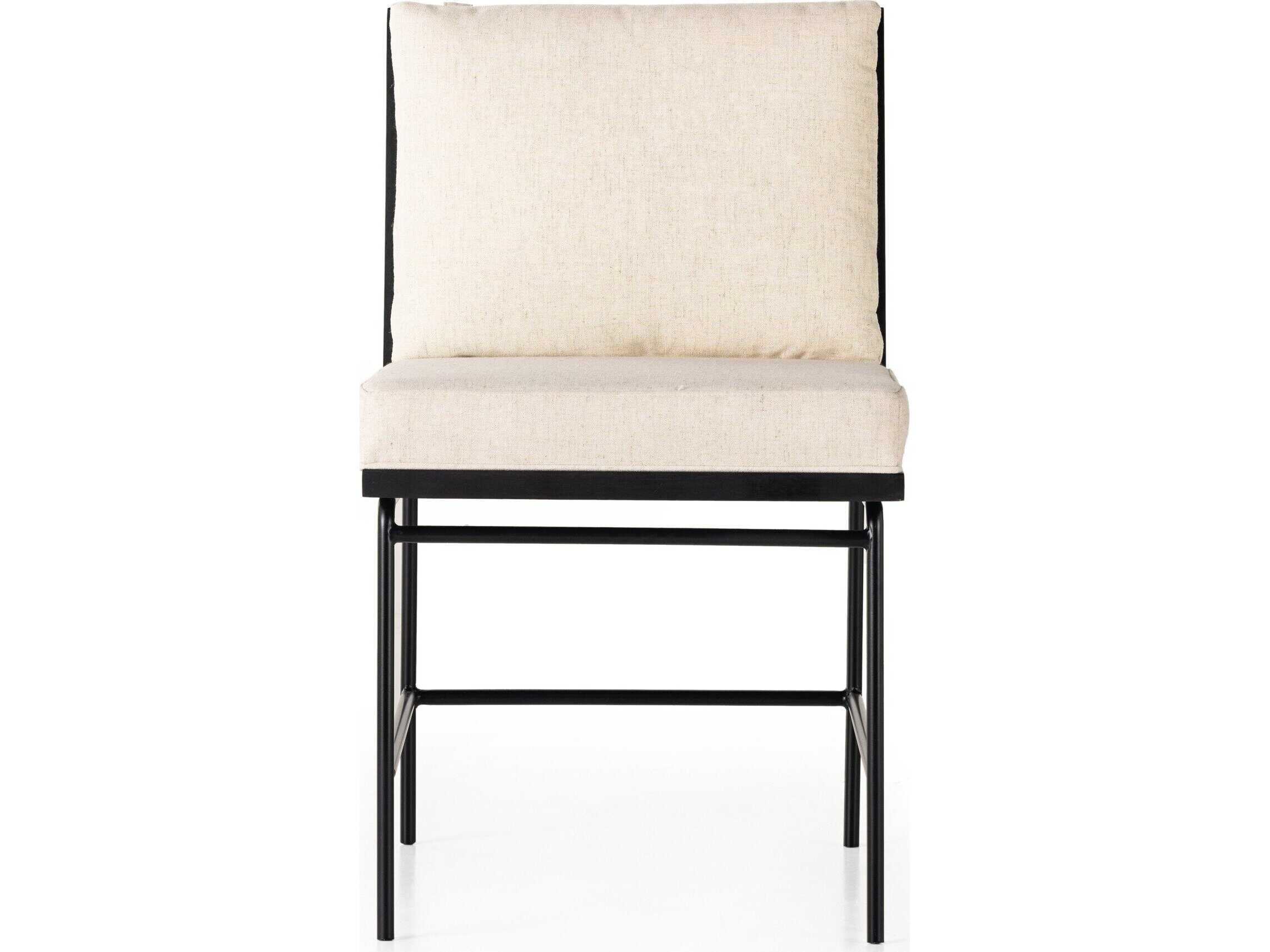Four Hands Westgate Crete Solid Wood Beige Upholstered Side Dining Chair