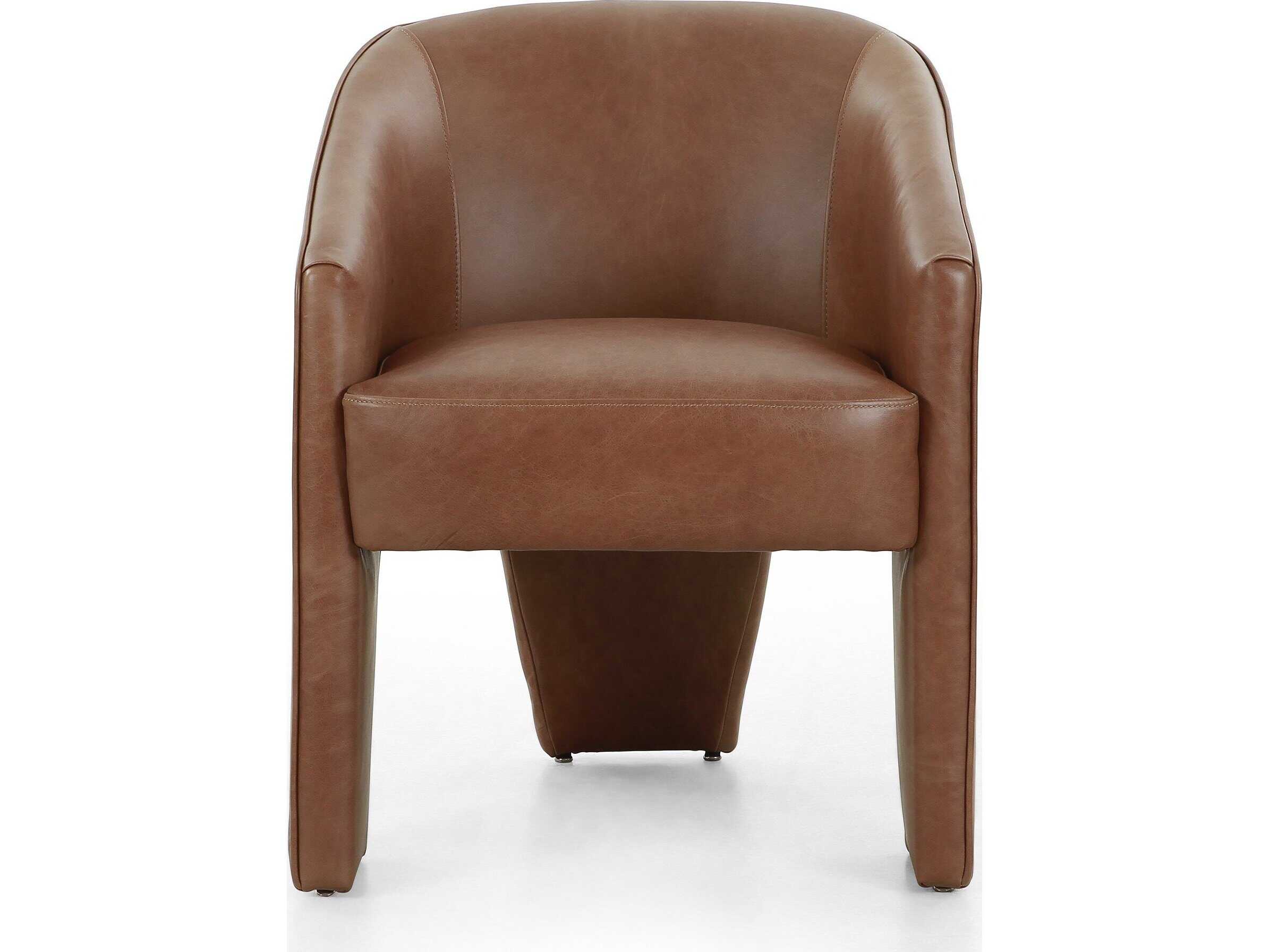 Four Hands Grayson Fae Sonoma Chestnut Leather Dining Chair