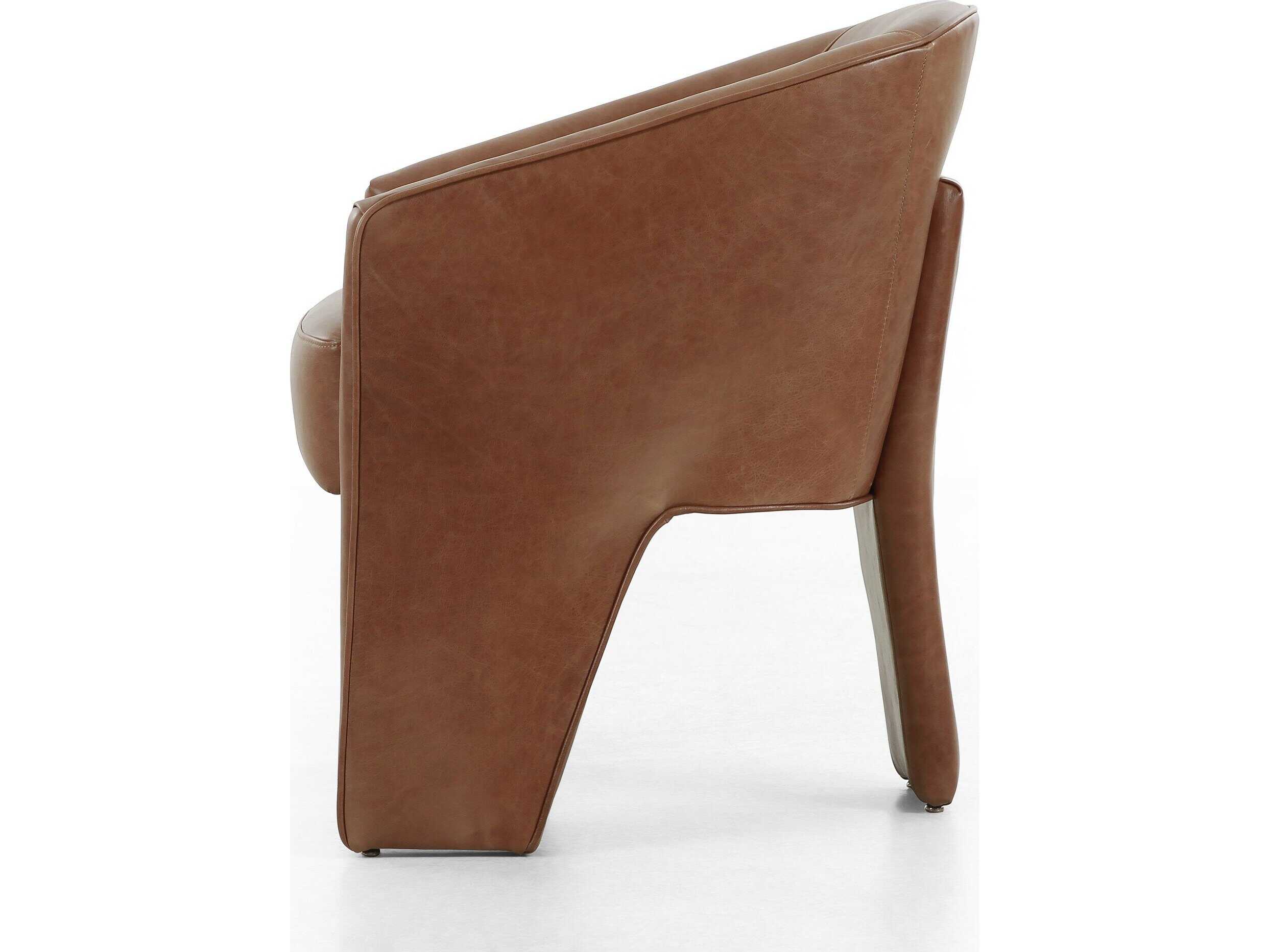 Four Hands Grayson Fae Sonoma Chestnut Leather Dining Chair