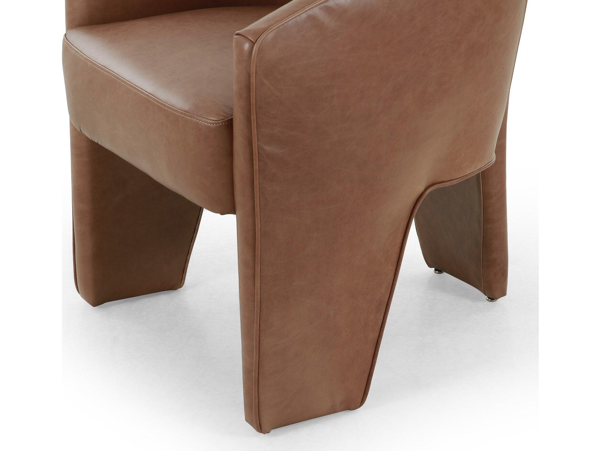 Four Hands Grayson Fae Sonoma Chestnut Leather Dining Chair