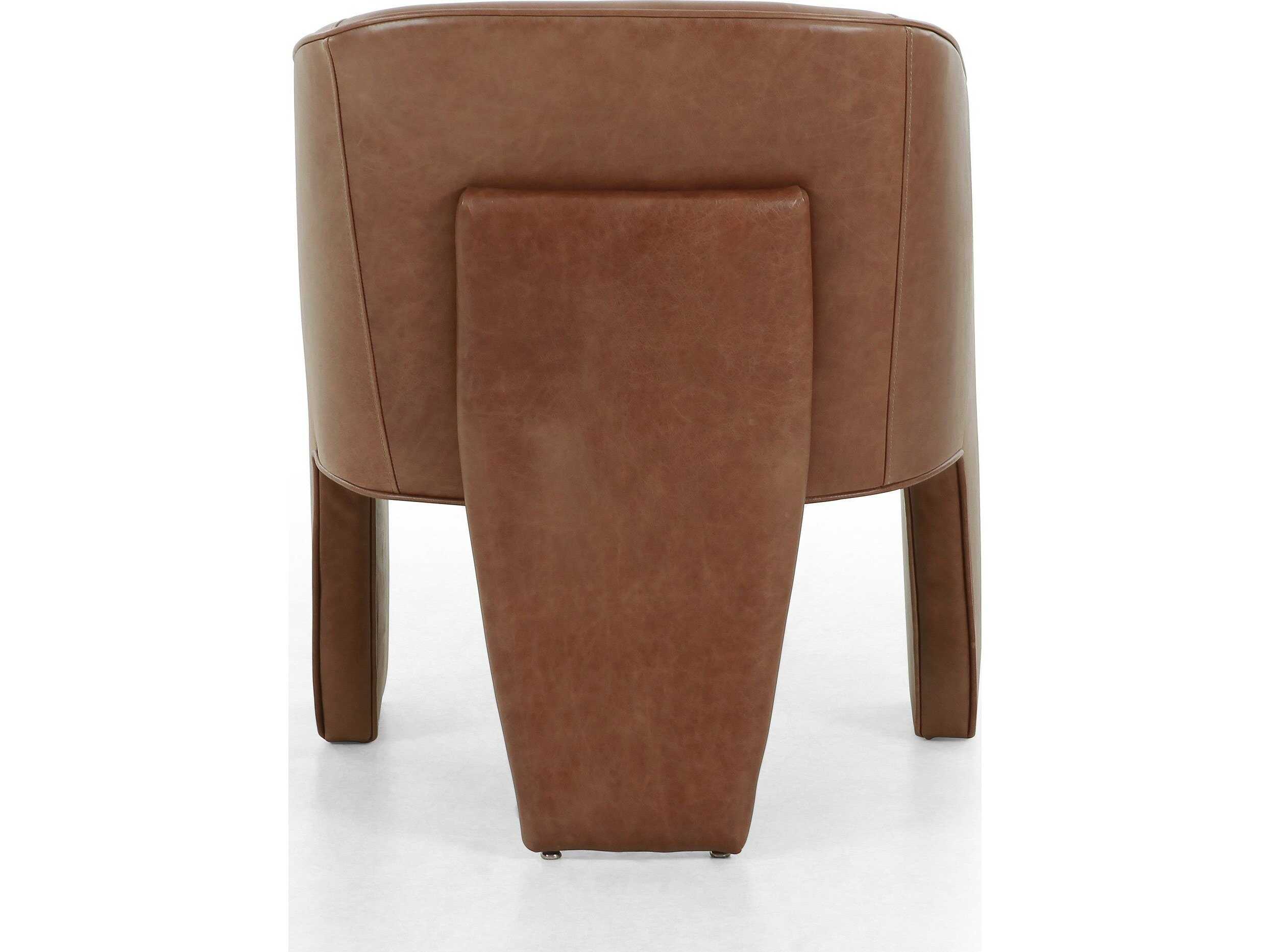 Four Hands Grayson Fae Sonoma Chestnut Leather Dining Chair