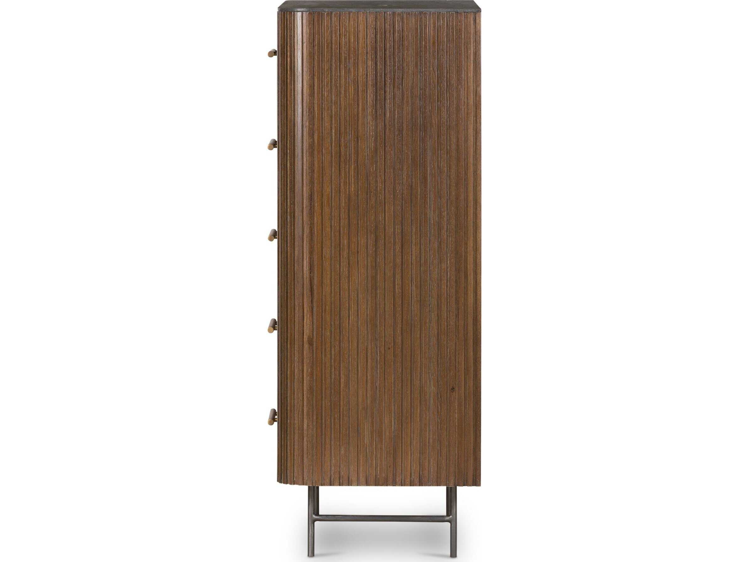 Four Hands Collins Fletcher 5 Drawer Dresser-Bluestone