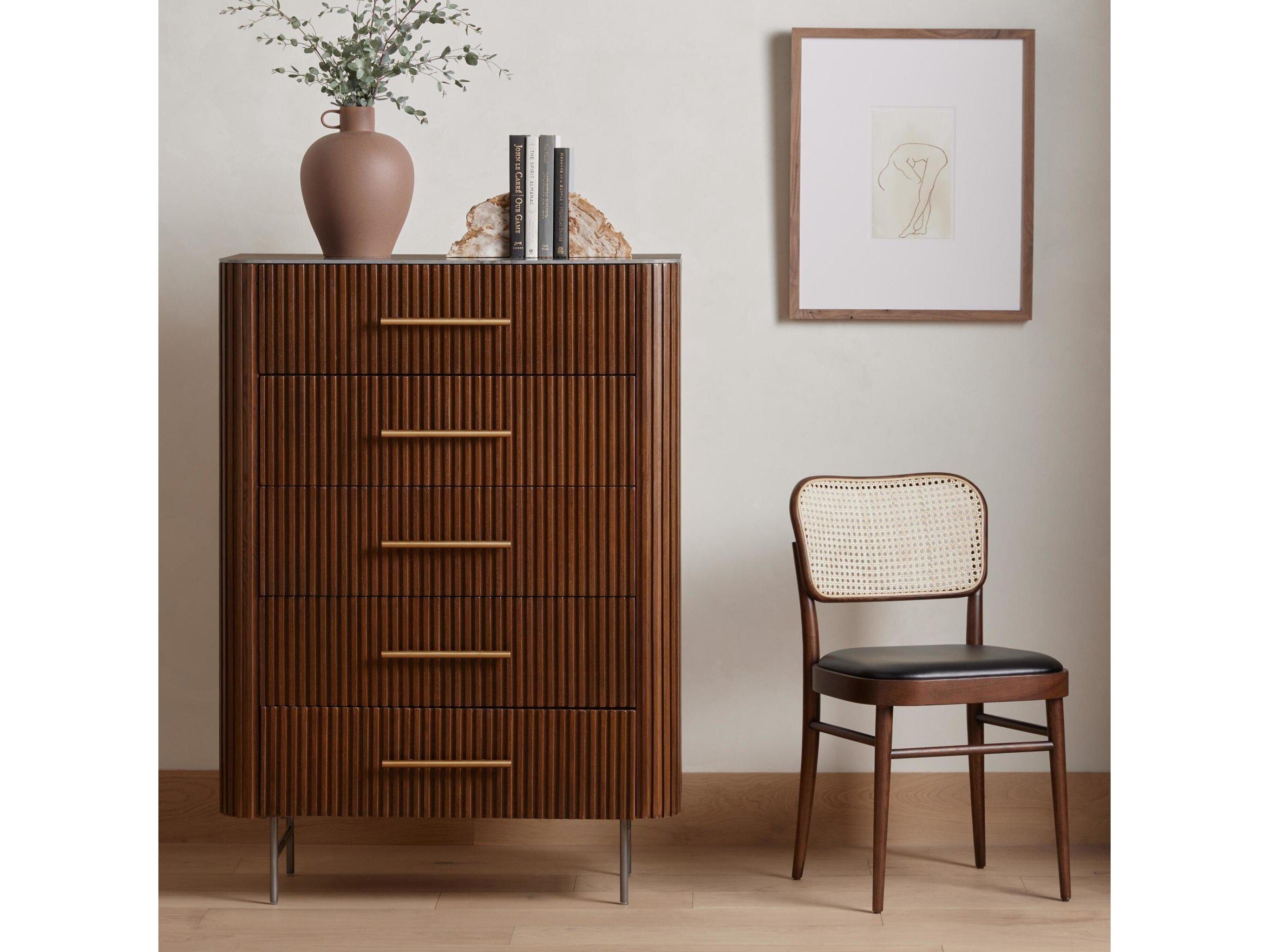 Four Hands Collins Fletcher 5 Drawer Dresser-Bluestone