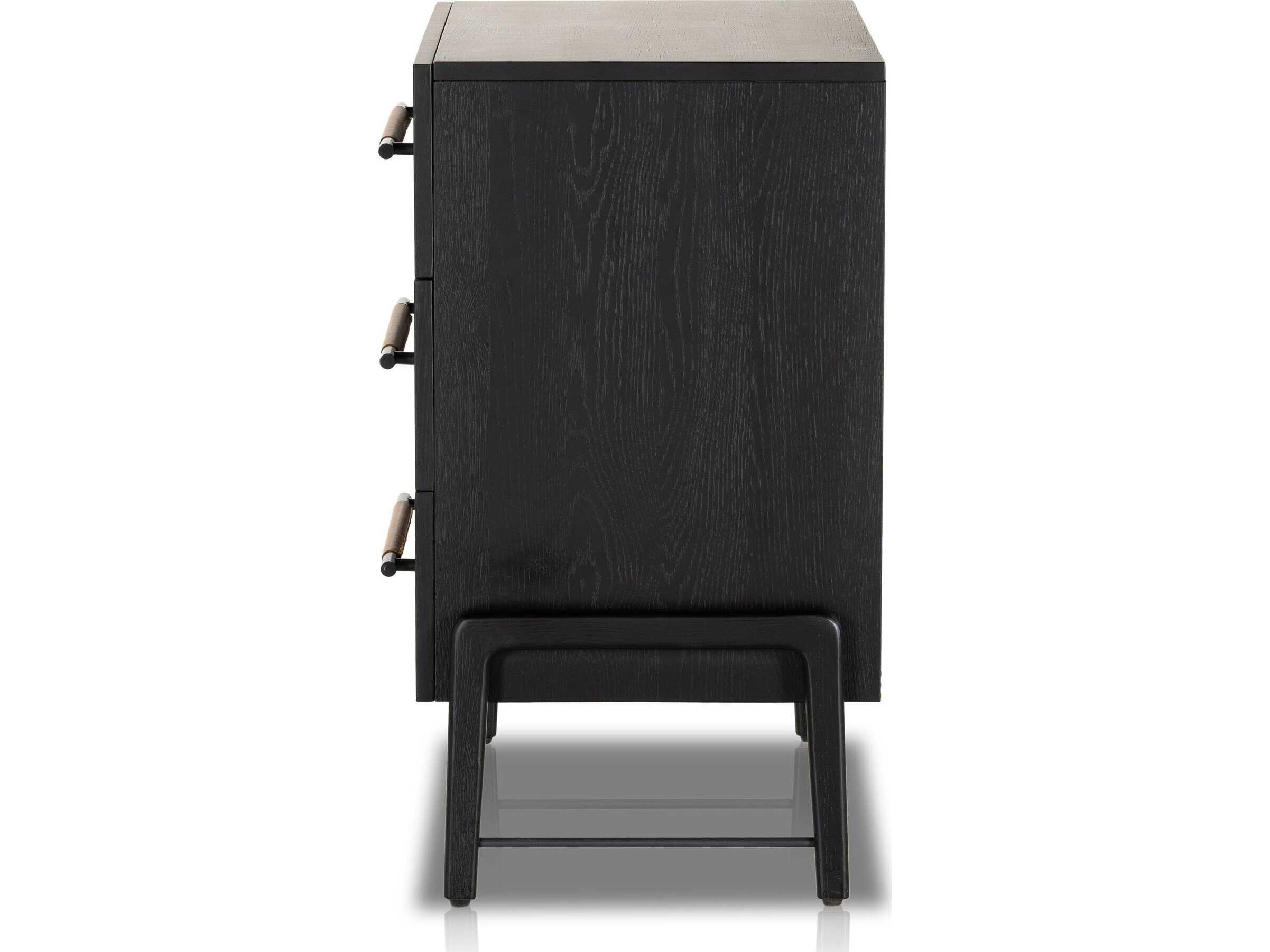 Four Hands Filmore Rosedale 3-Drawers Oak Wood Nightstand