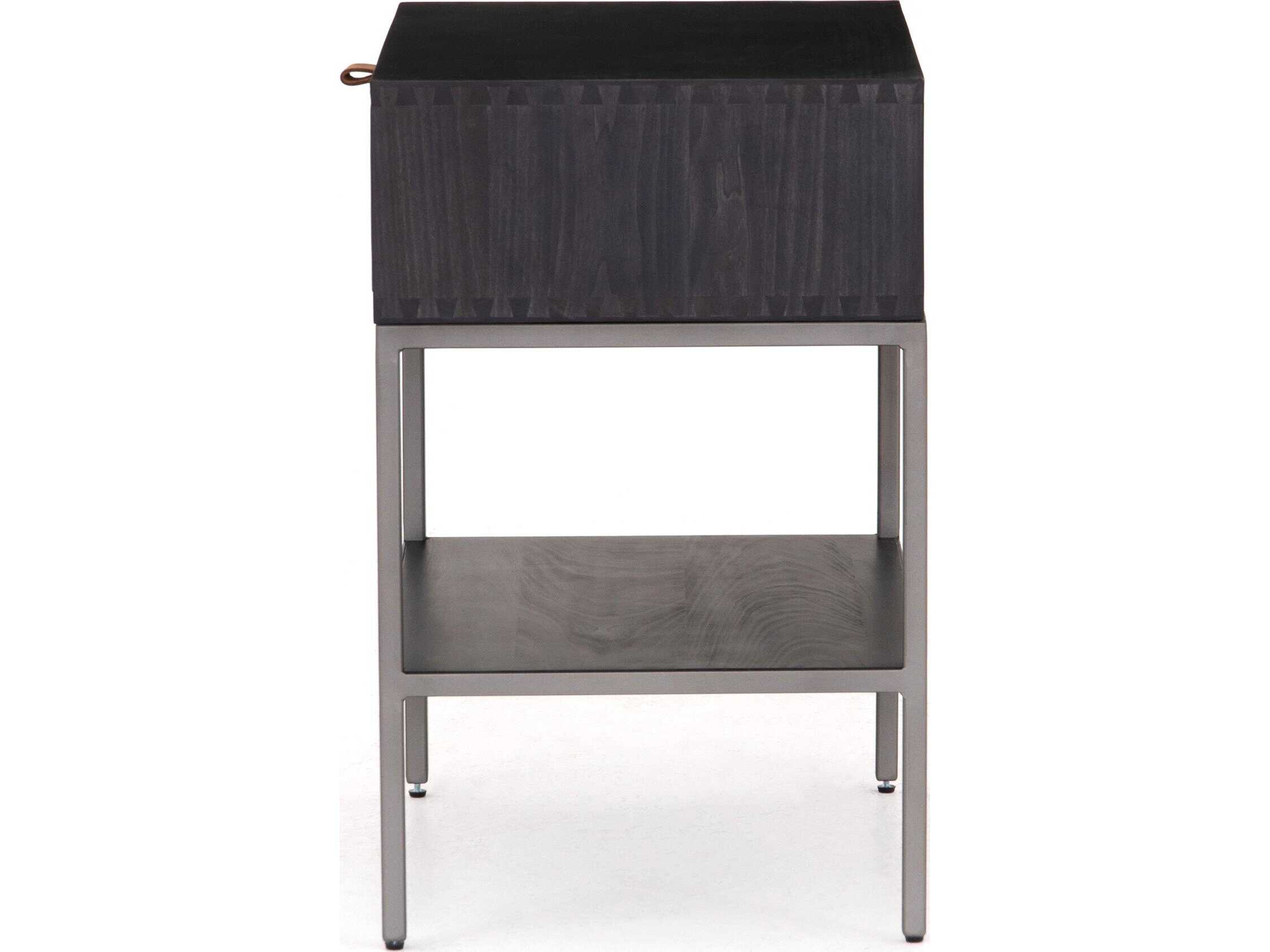 Four Hands Fulton Trey 1-Drawer Poplar Wood Nightstand