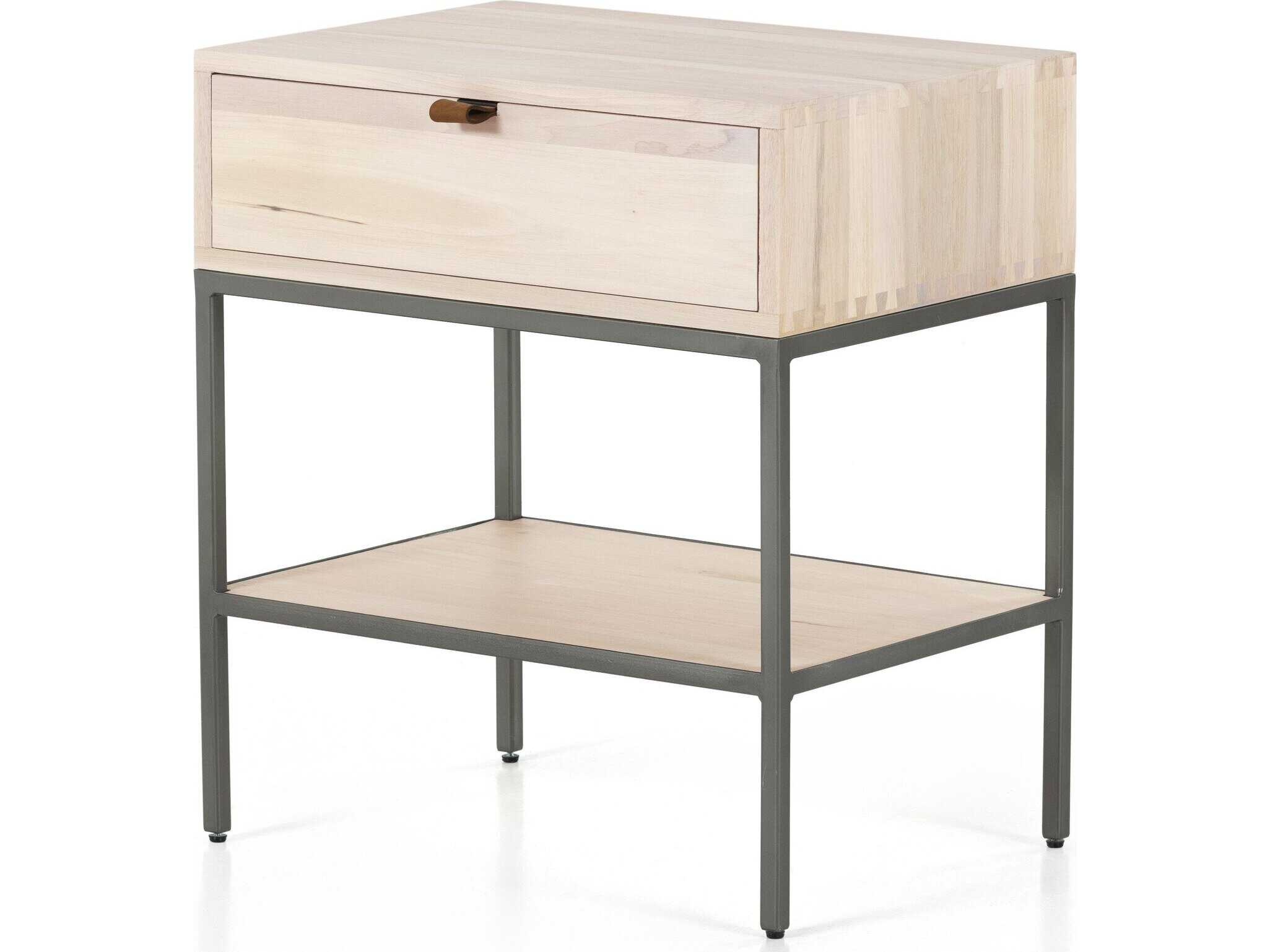 Four Hands Fulton Trey Dove Poplar  Wood Nightstand