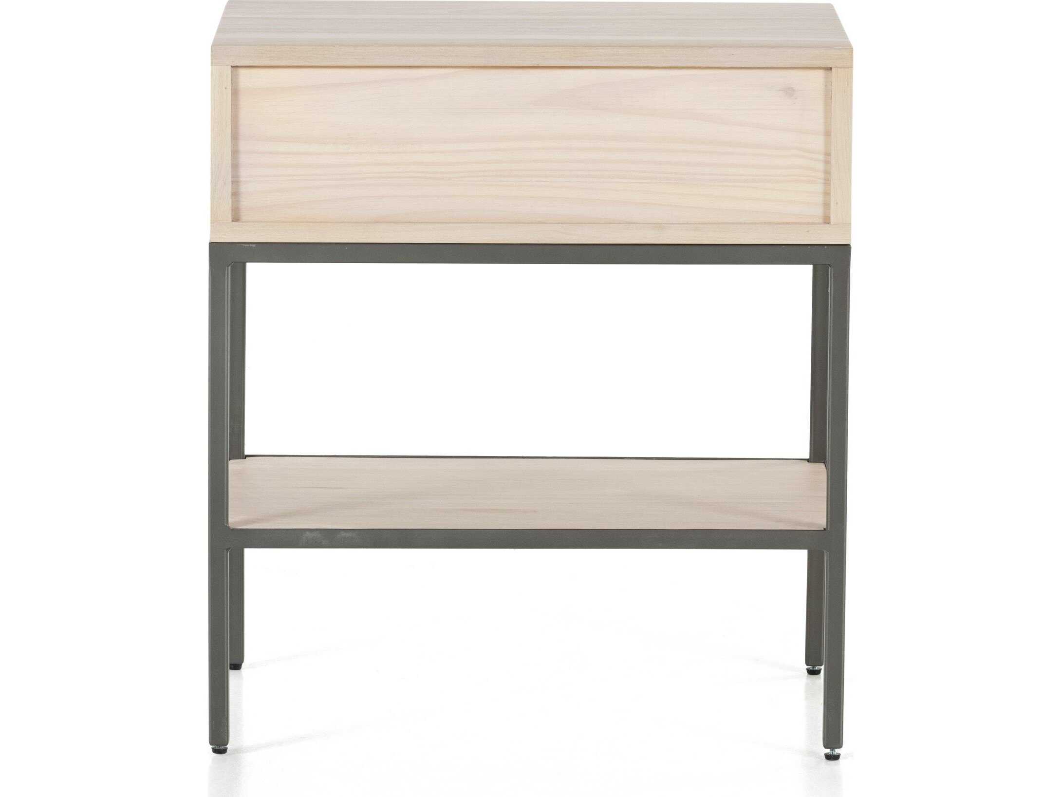 Luxecor Globetrotter Trey Dove Poplar  Wood Nightstand
