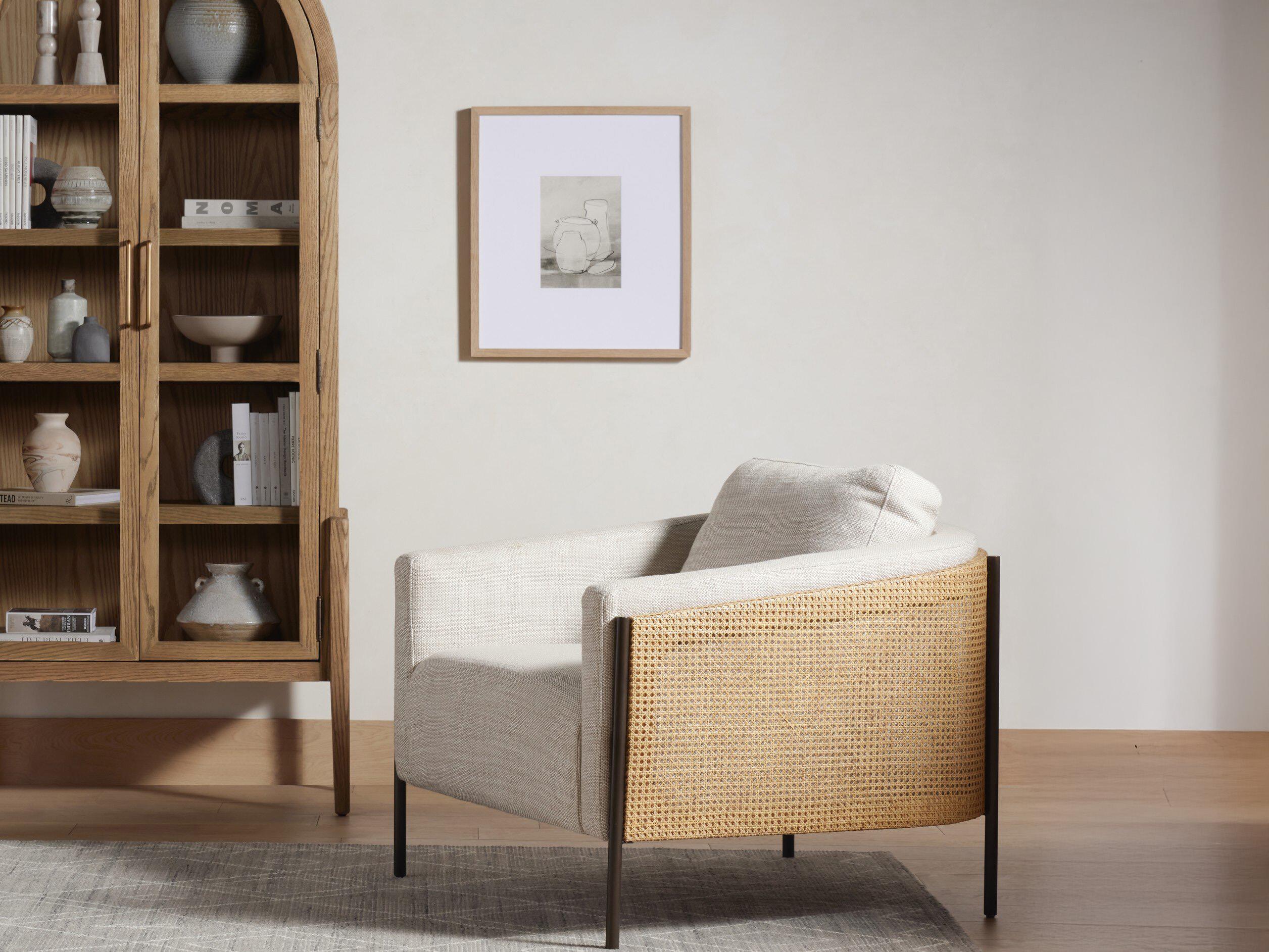 Four Hands Kensington Jayda Beige Fabric Accent Chair