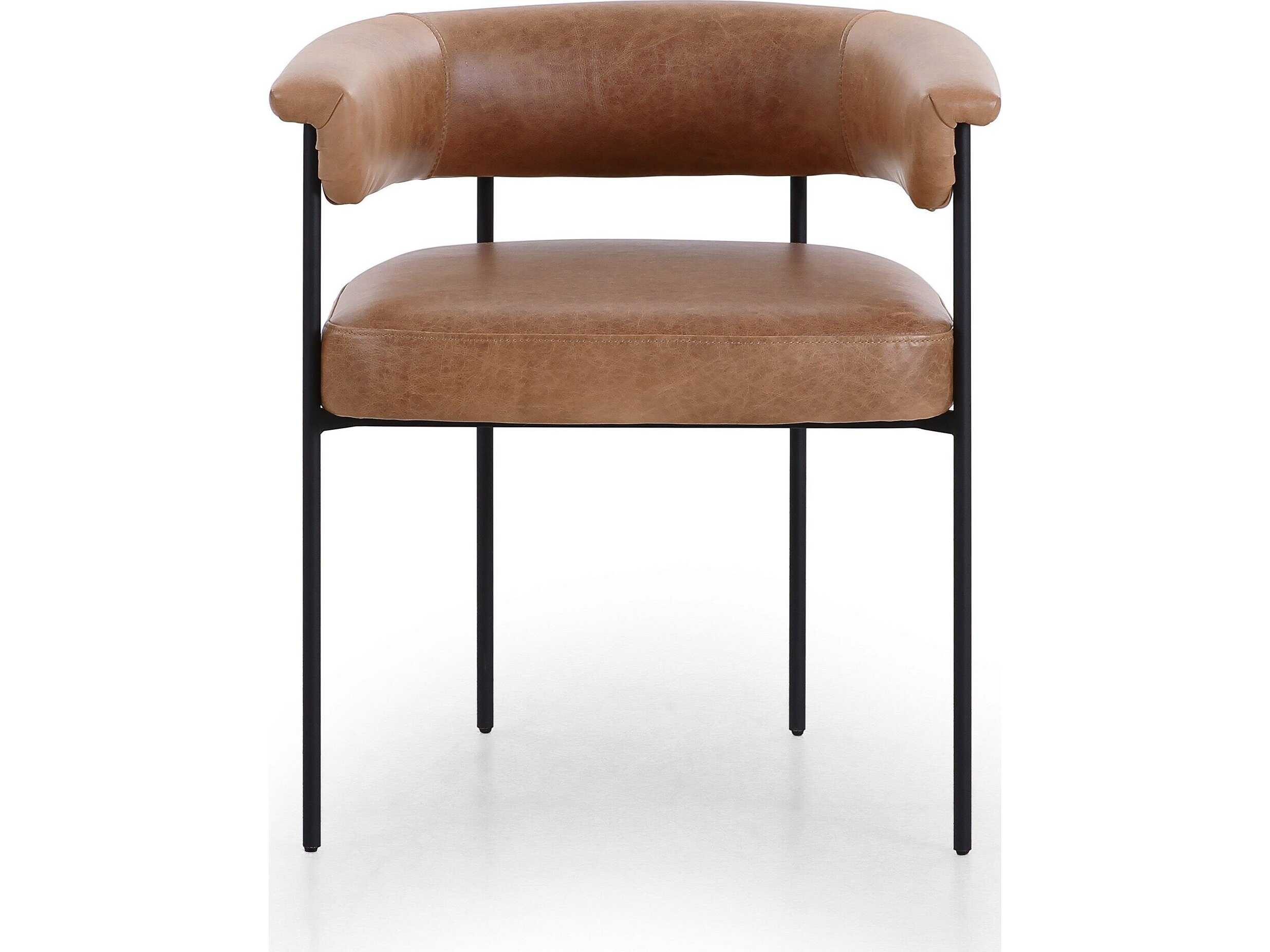 Four Hands Grayson Carrie Chaps Saddle Leather Dining Chair