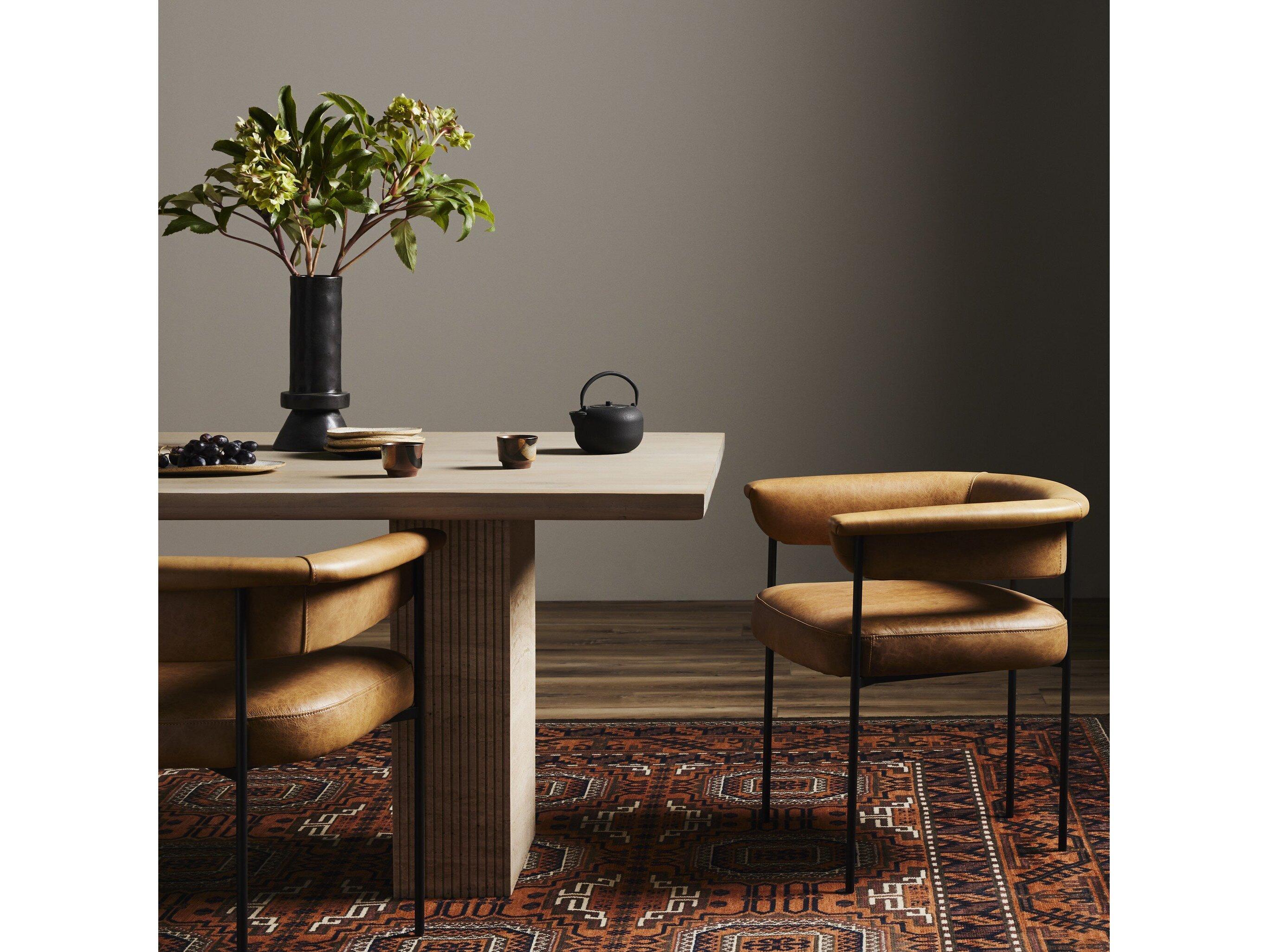 Four Hands Grayson Carrie Chaps Saddle Leather Dining Chair