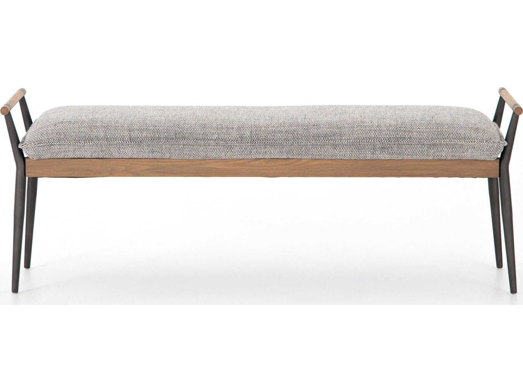 Four Hands Grayson Gray Upholstered Accent Bench