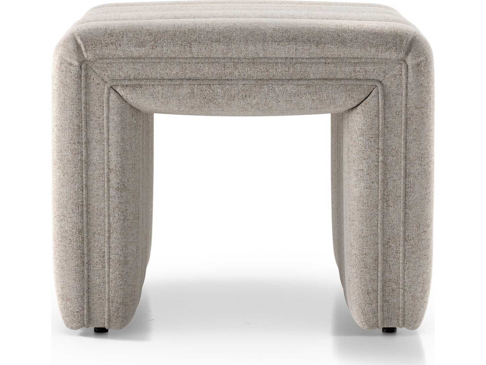 Four Hands Grayson Augustine Orly Natural Beige Upholstered Ottoman