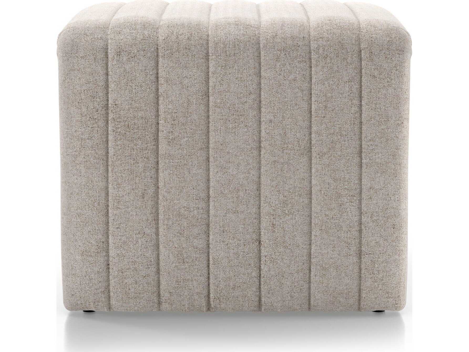 Four Hands Grayson Augustine Orly Natural Beige Upholstered Ottoman