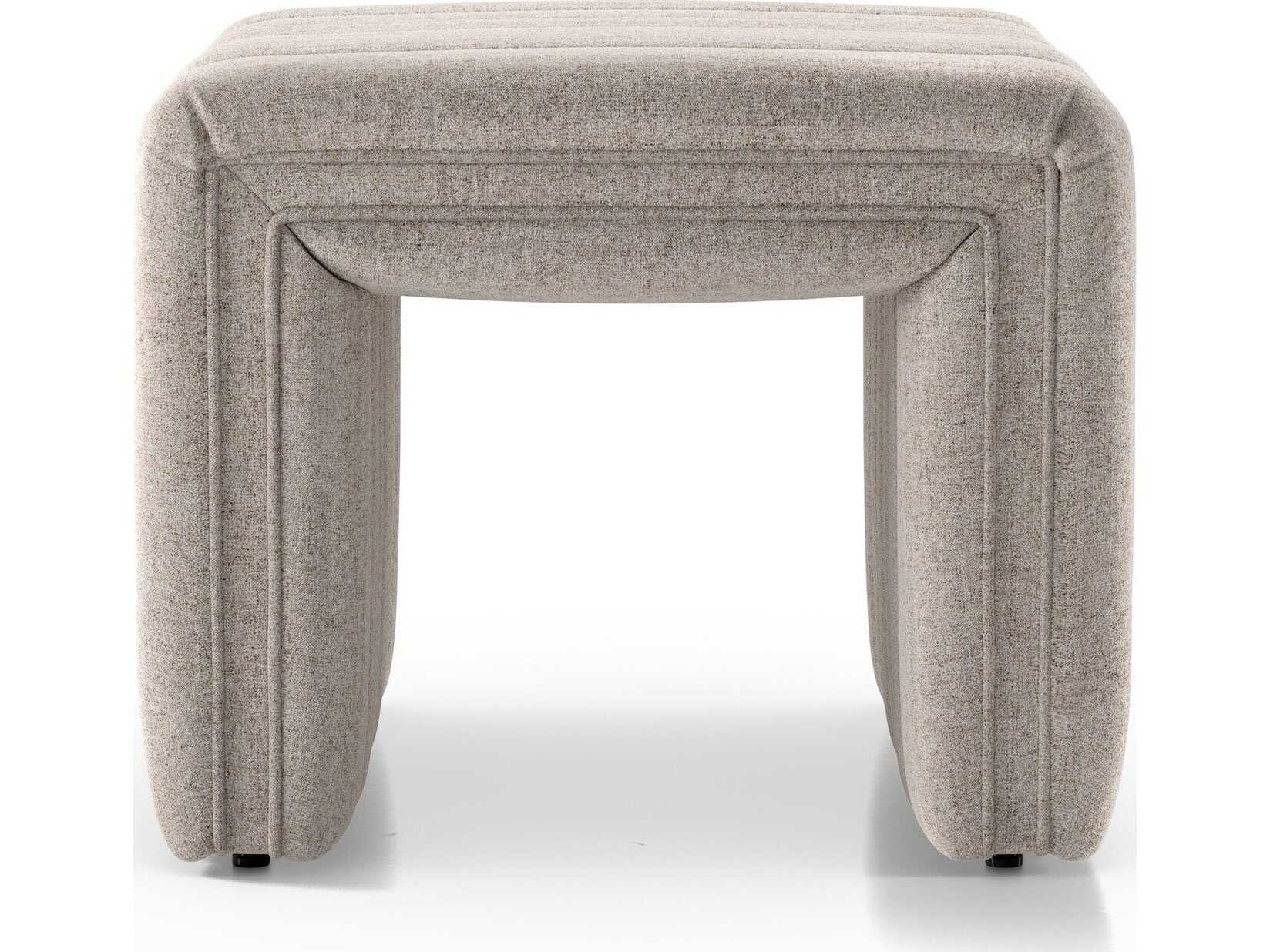 Four Hands Grayson Augustine Orly Natural Beige Upholstered Ottoman