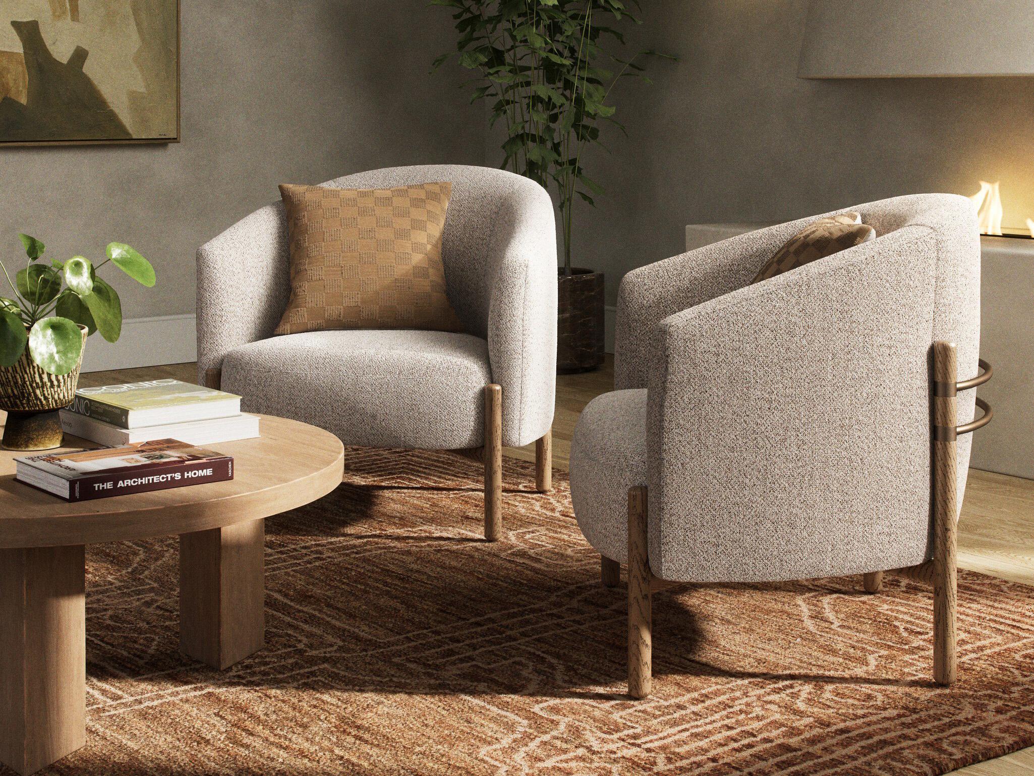 Four Hands Grayson Enfield Fabric Accent Chair