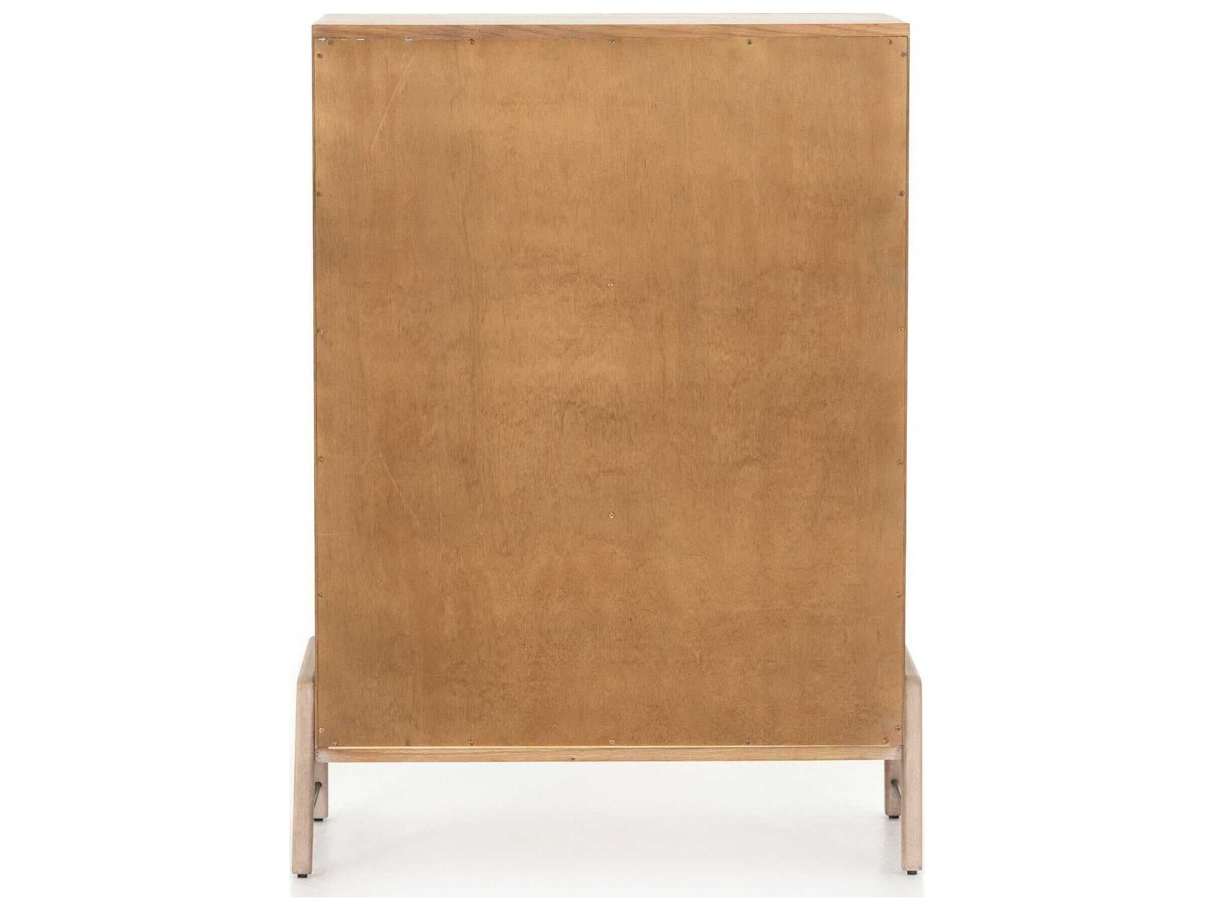 Four Hands Filmore 6-Drawers Yucca Oak Chaps Sand Gunmetal Brown Wood Accent Chest