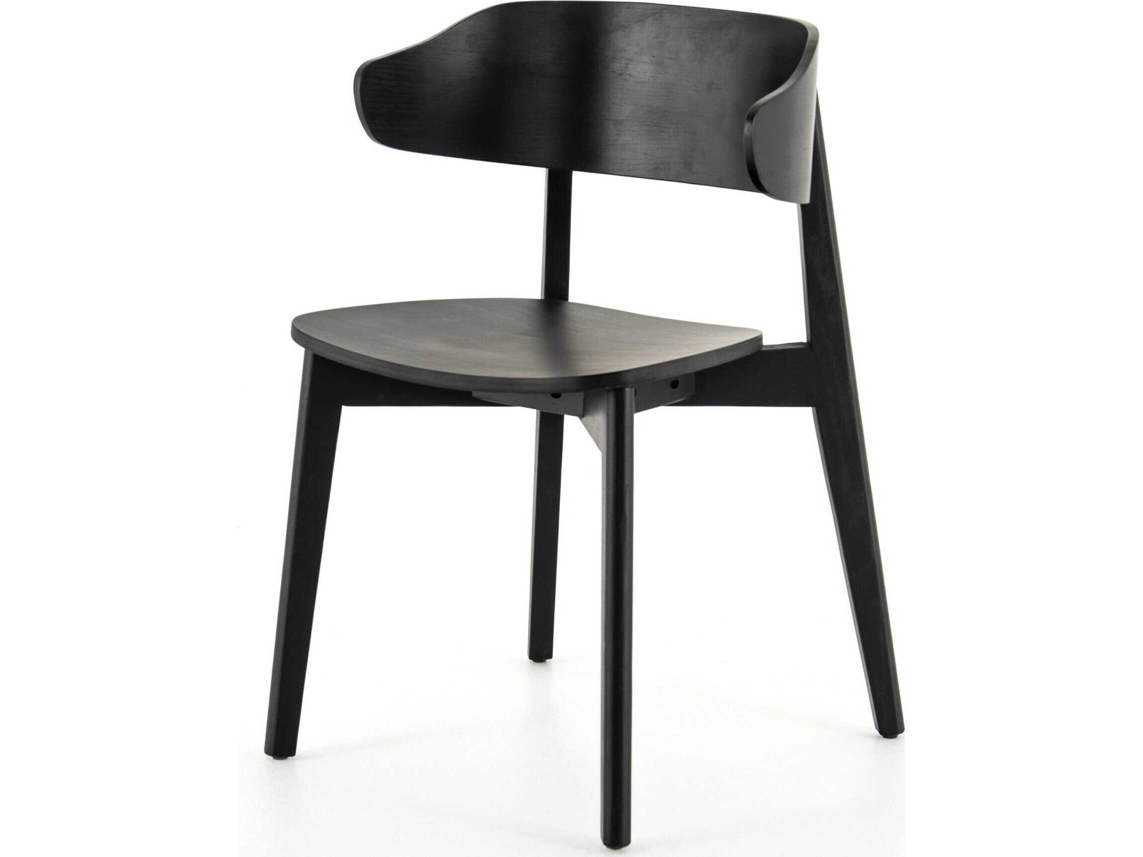 Four Hands Allston Franco Ash Wood Black Side Dining Chair