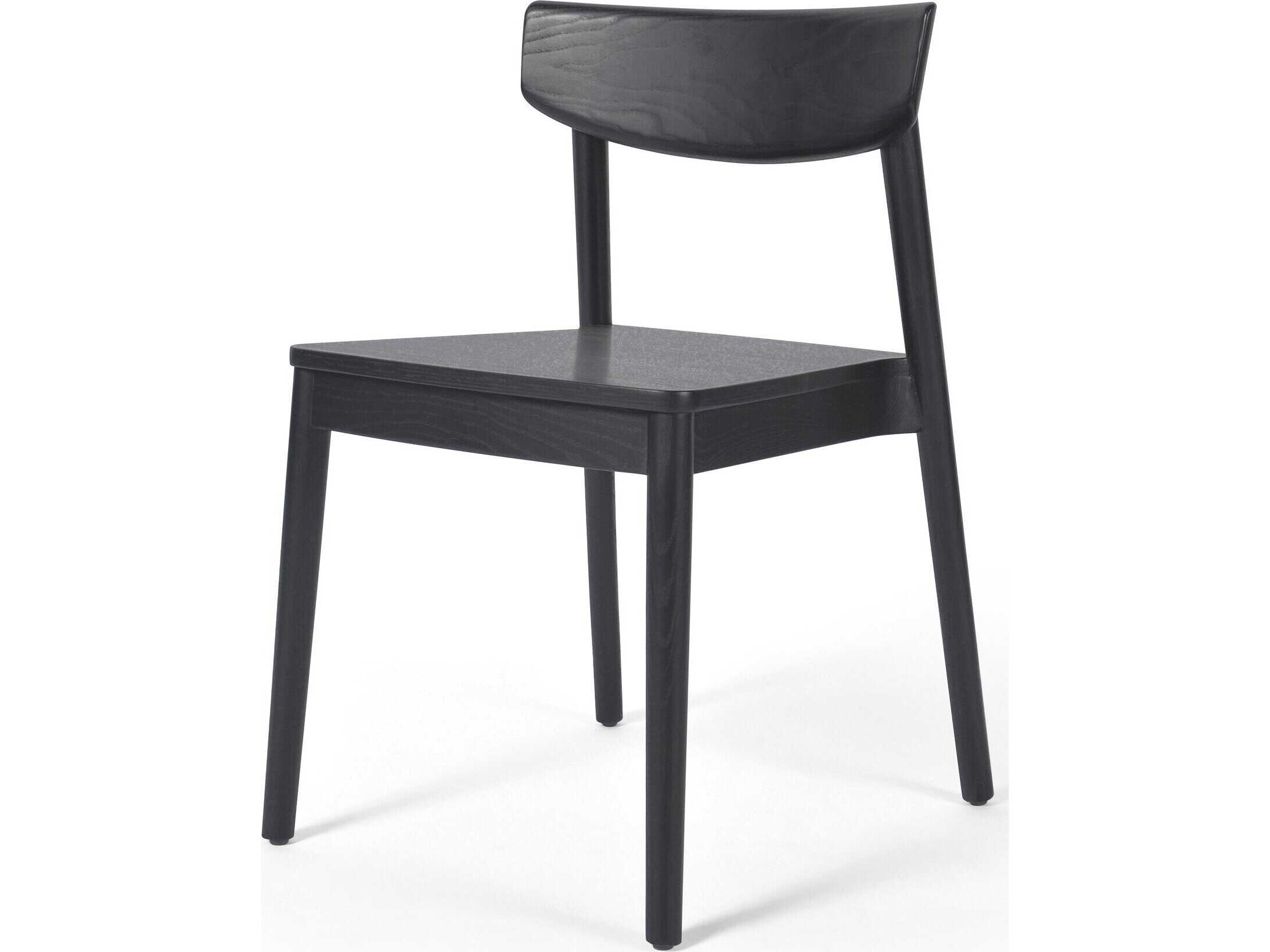 Four Hands Allston Maddie Ash Wood Black Side Dining Chair