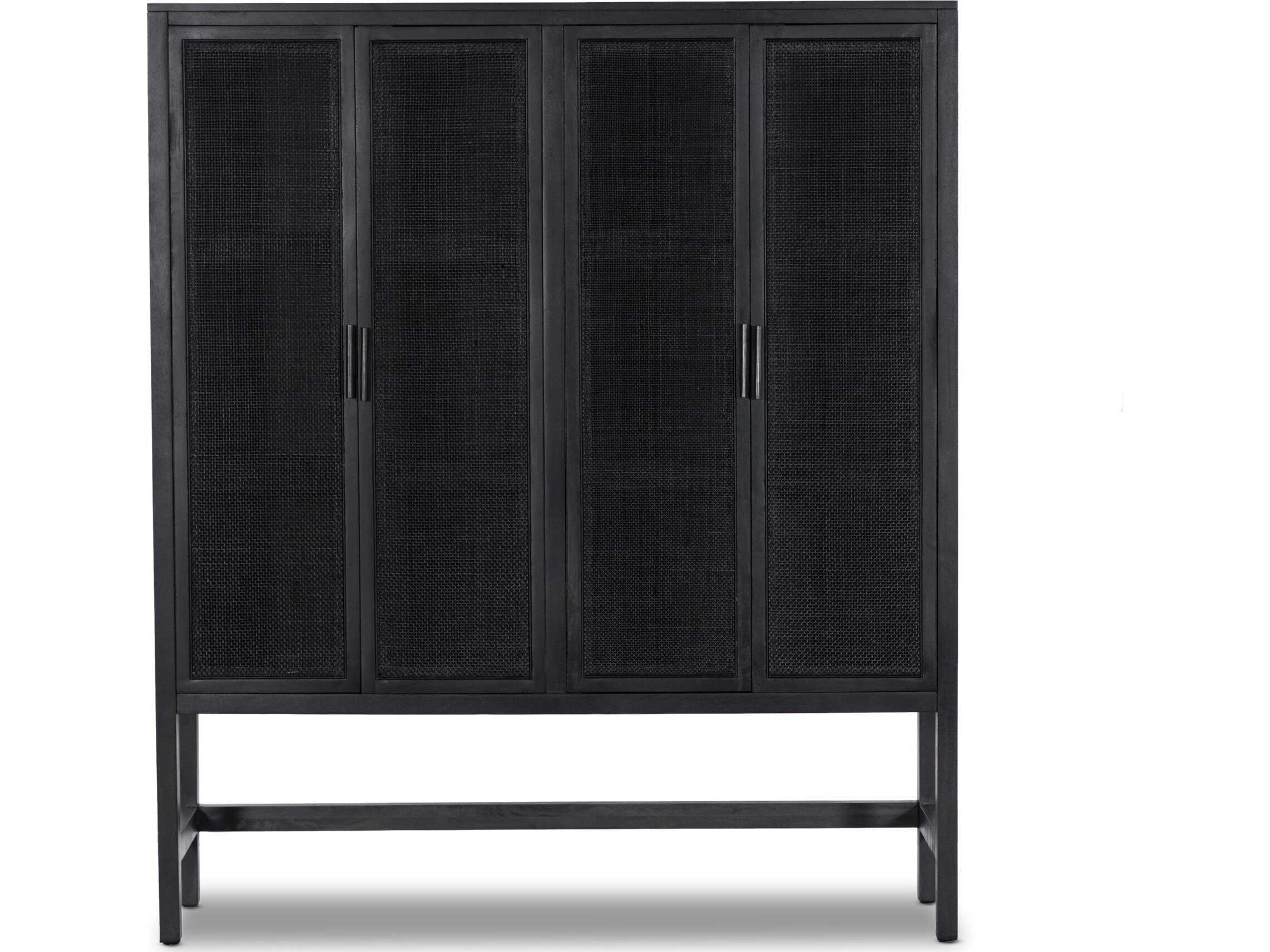 Four Hands Leighton Black Mango Wood Accent Chest