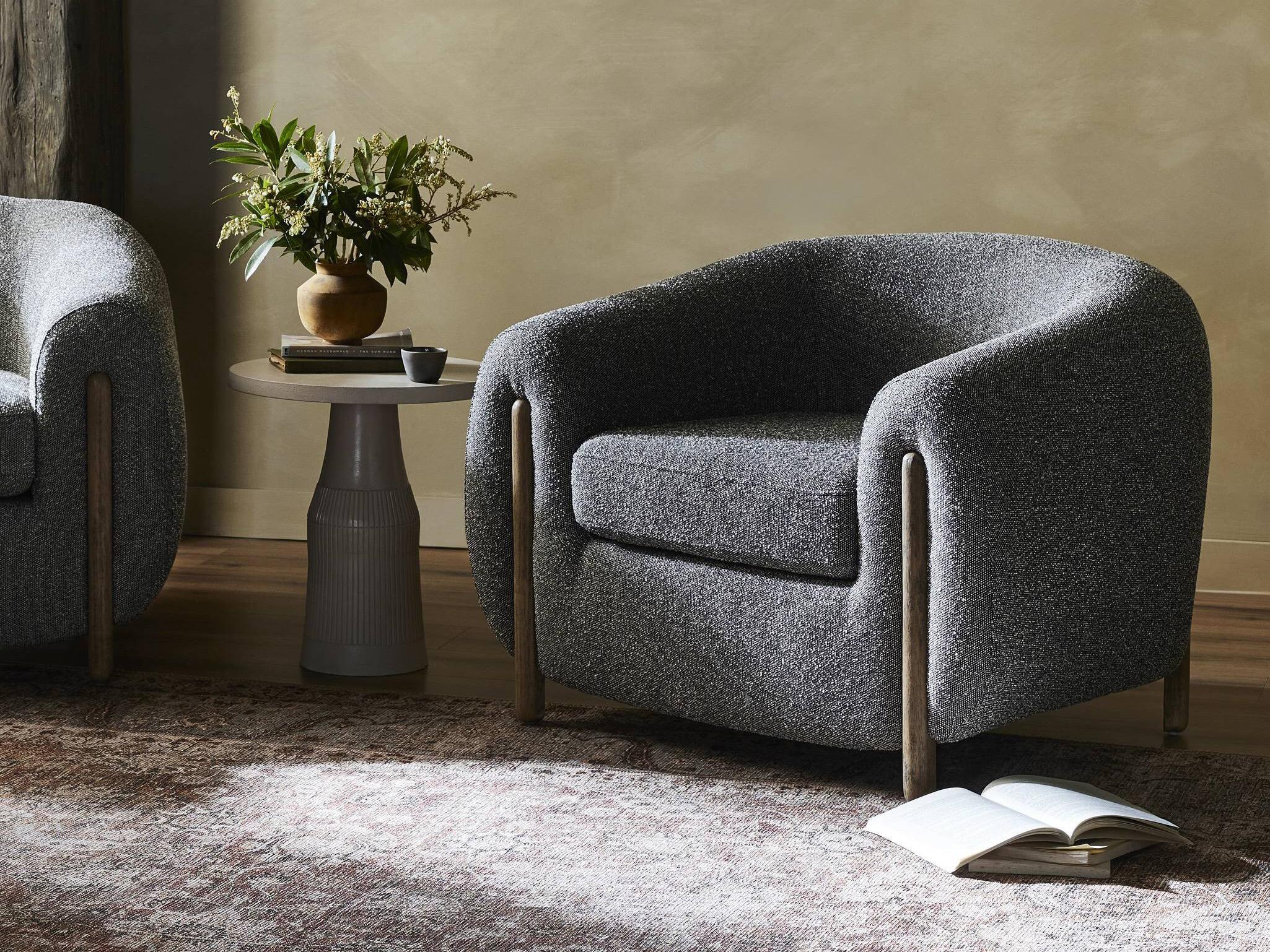 Four Hands Caswell Lyla Gray Fabric Accent Chair