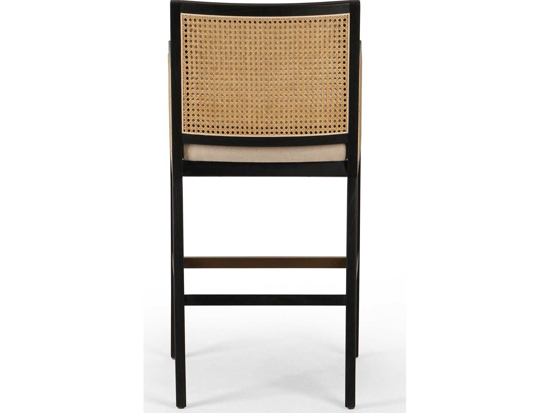 Four Hands Keston Antonia Savile Flax Upholstered Bar Stool