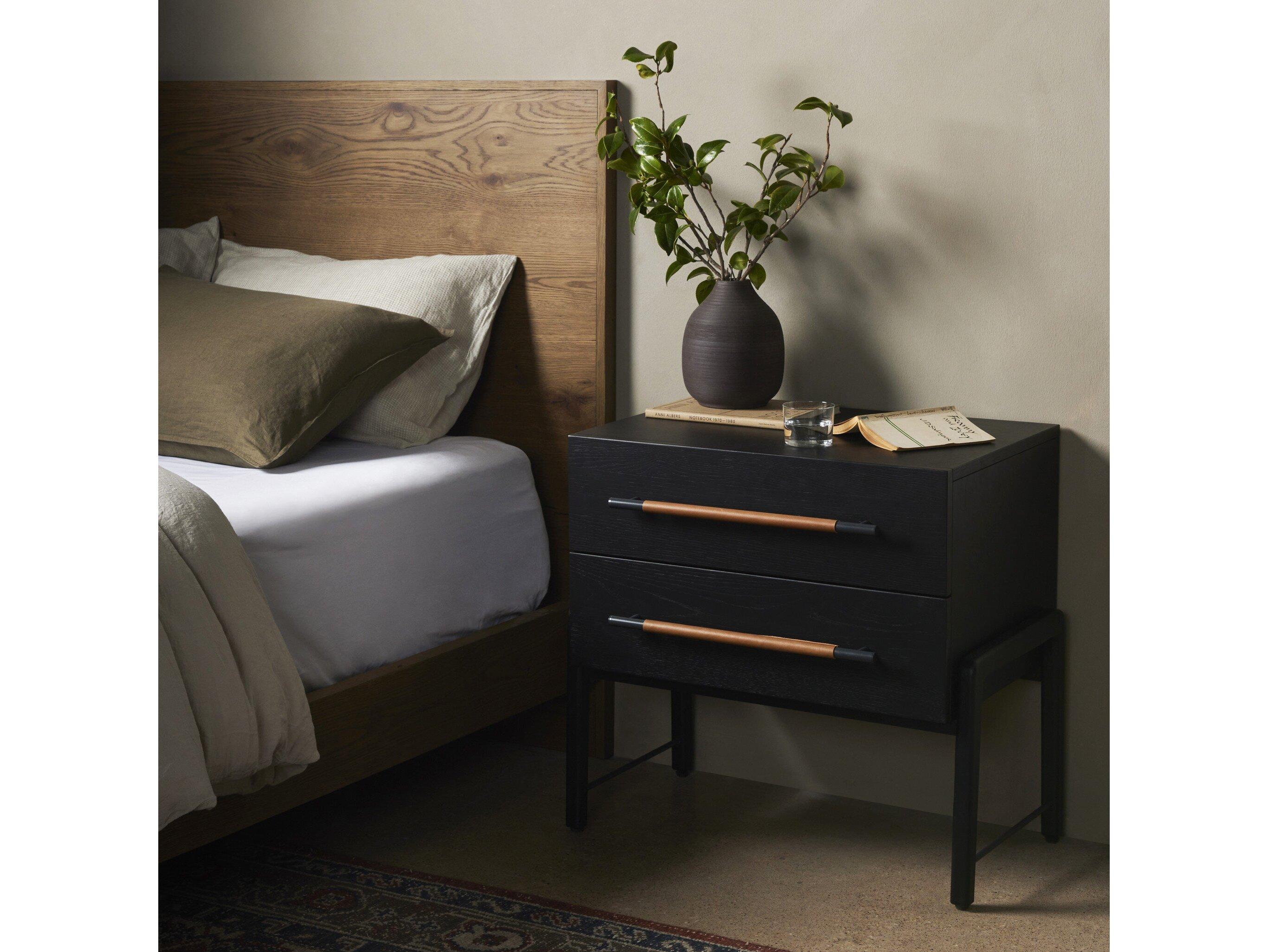 Four Hands Filmore Rosedale 2-Drawers Oak Wood Nightstand