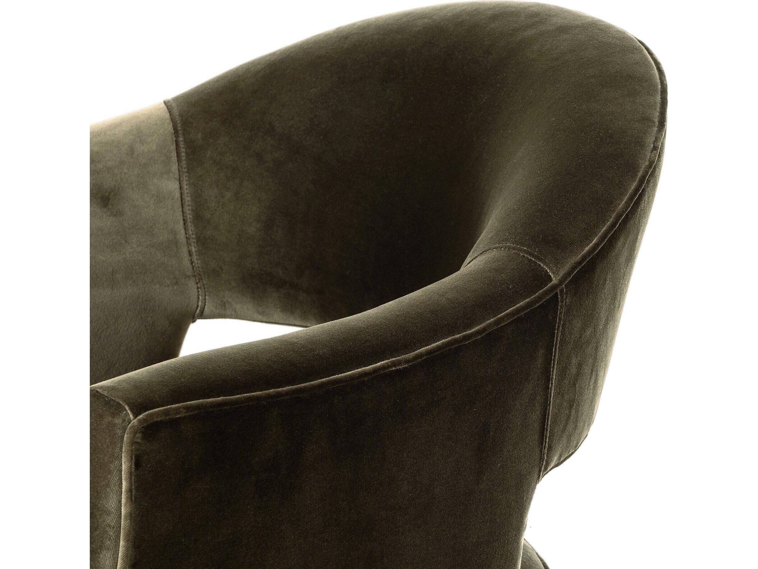 Four Hands Grayson Brown Upholstered Swivel Computer Office Chair