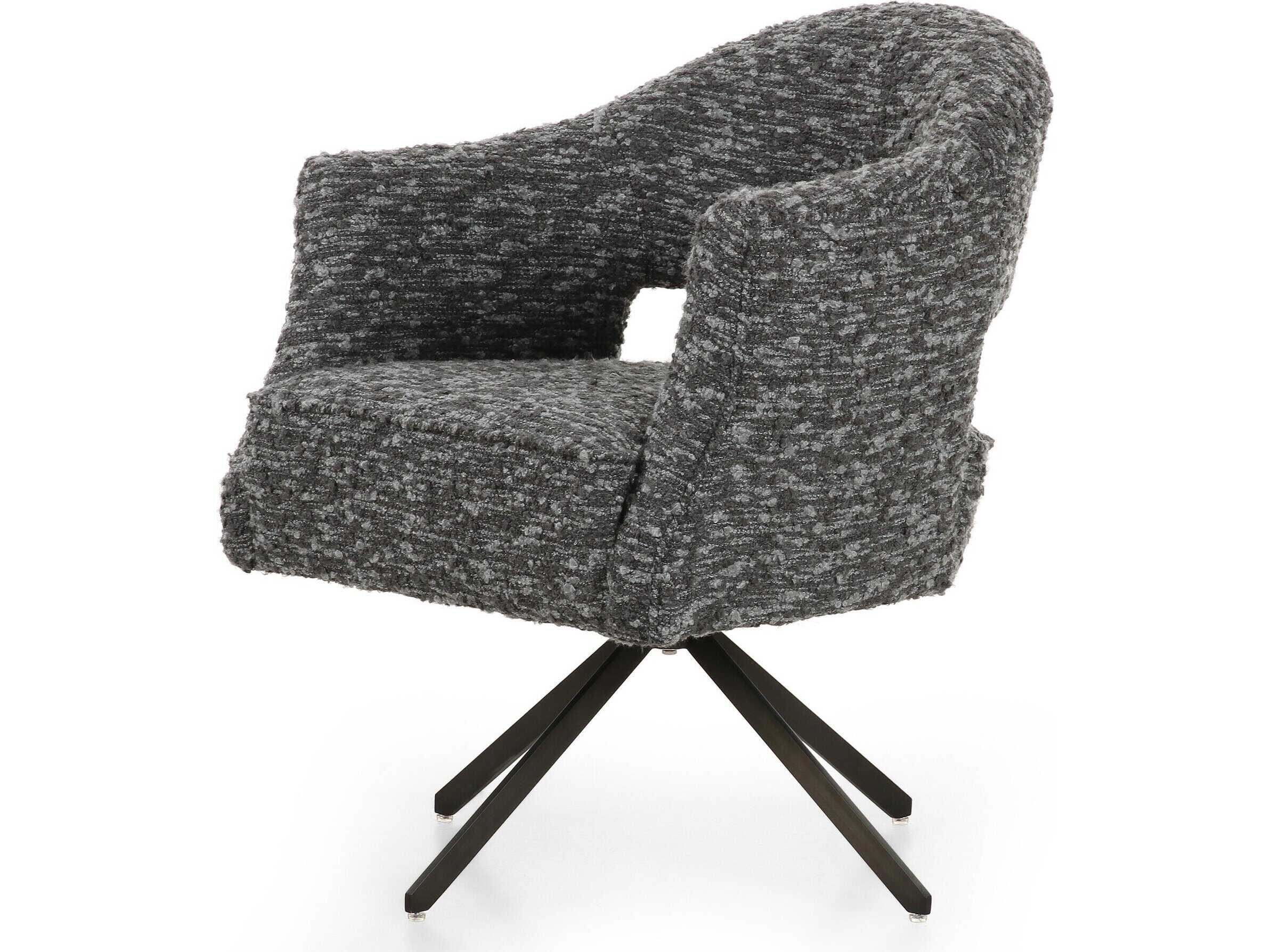 Four Hands Grayson Adara Solema Charcoal Upholstered Desk Chair