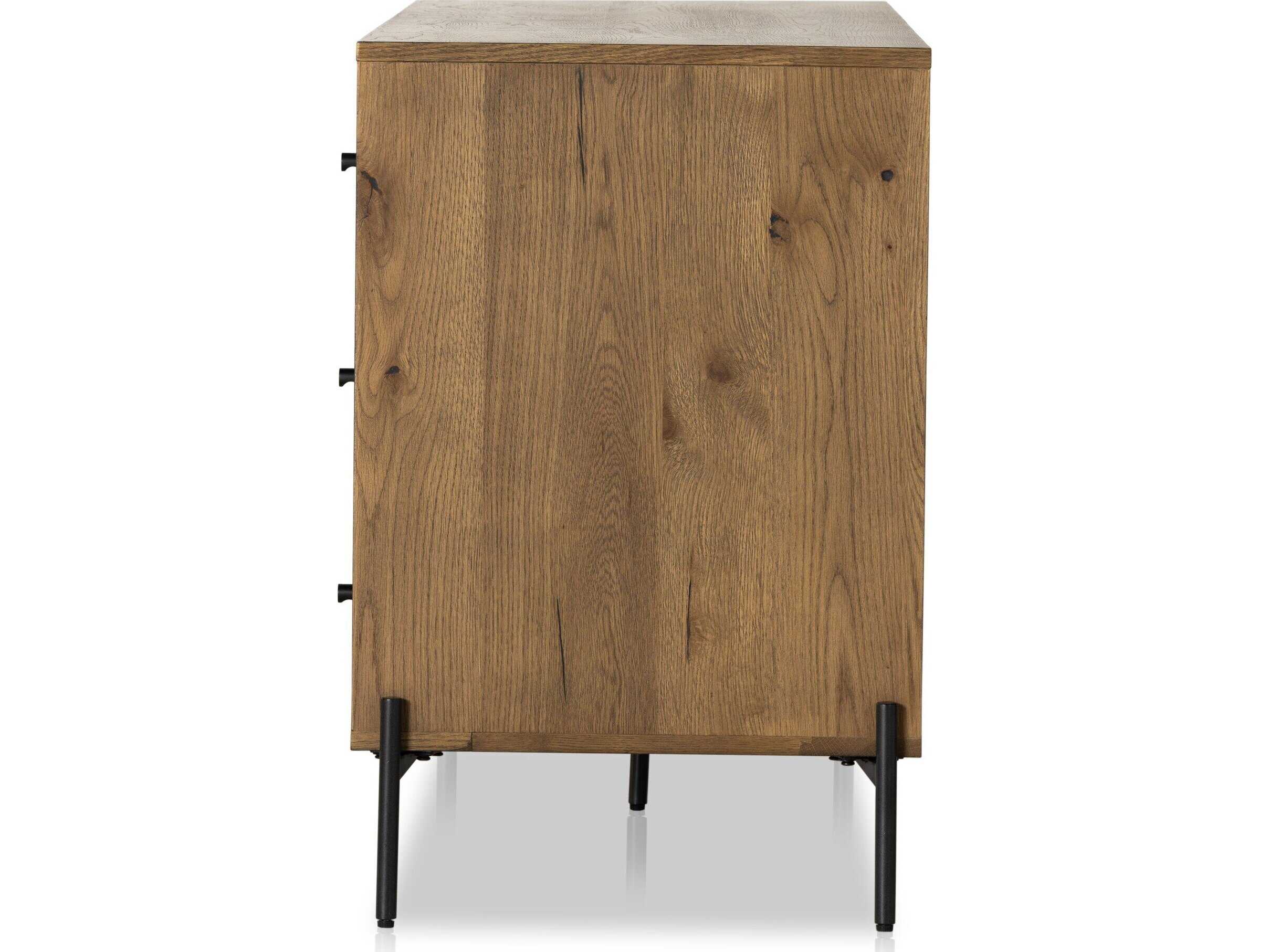 Four Hands Haiden Eaton Amber Oak Resin 9 Drawer Dresser