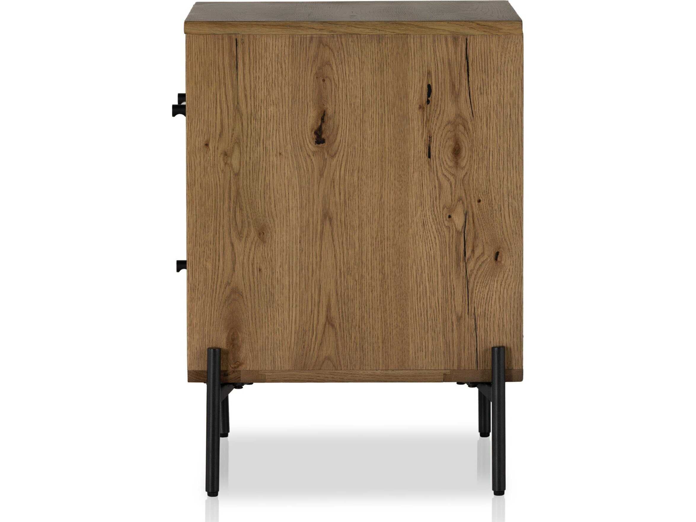 Four Hands Haiden Eaton Amber Oak Resin Oak Wood Nightstand