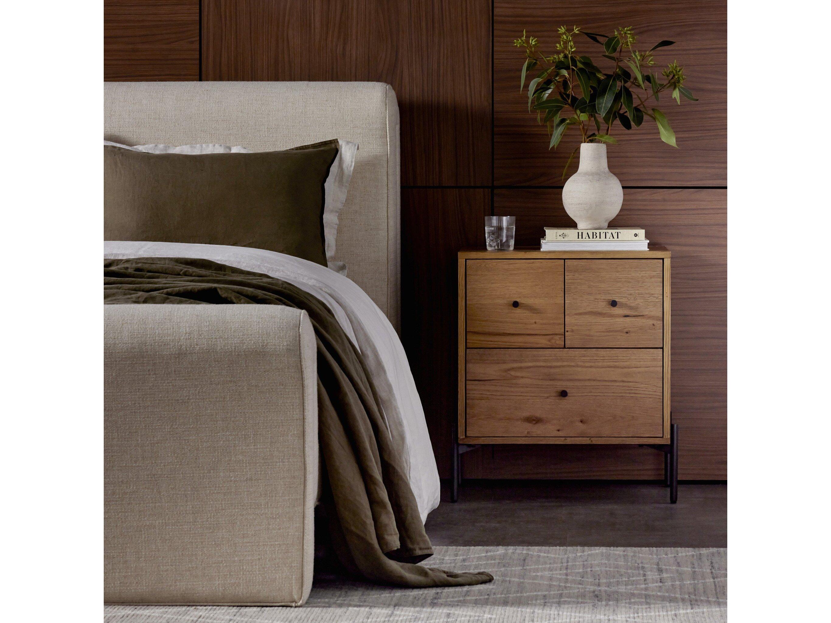 Four Hands Haiden Eaton Amber Oak Resin Oak Wood Nightstand