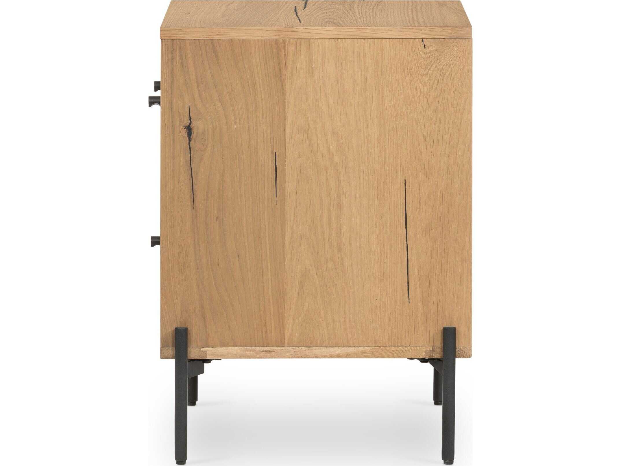 Four Hands Haiden Eaton Light Oak Resin Oak Wood Nightstand