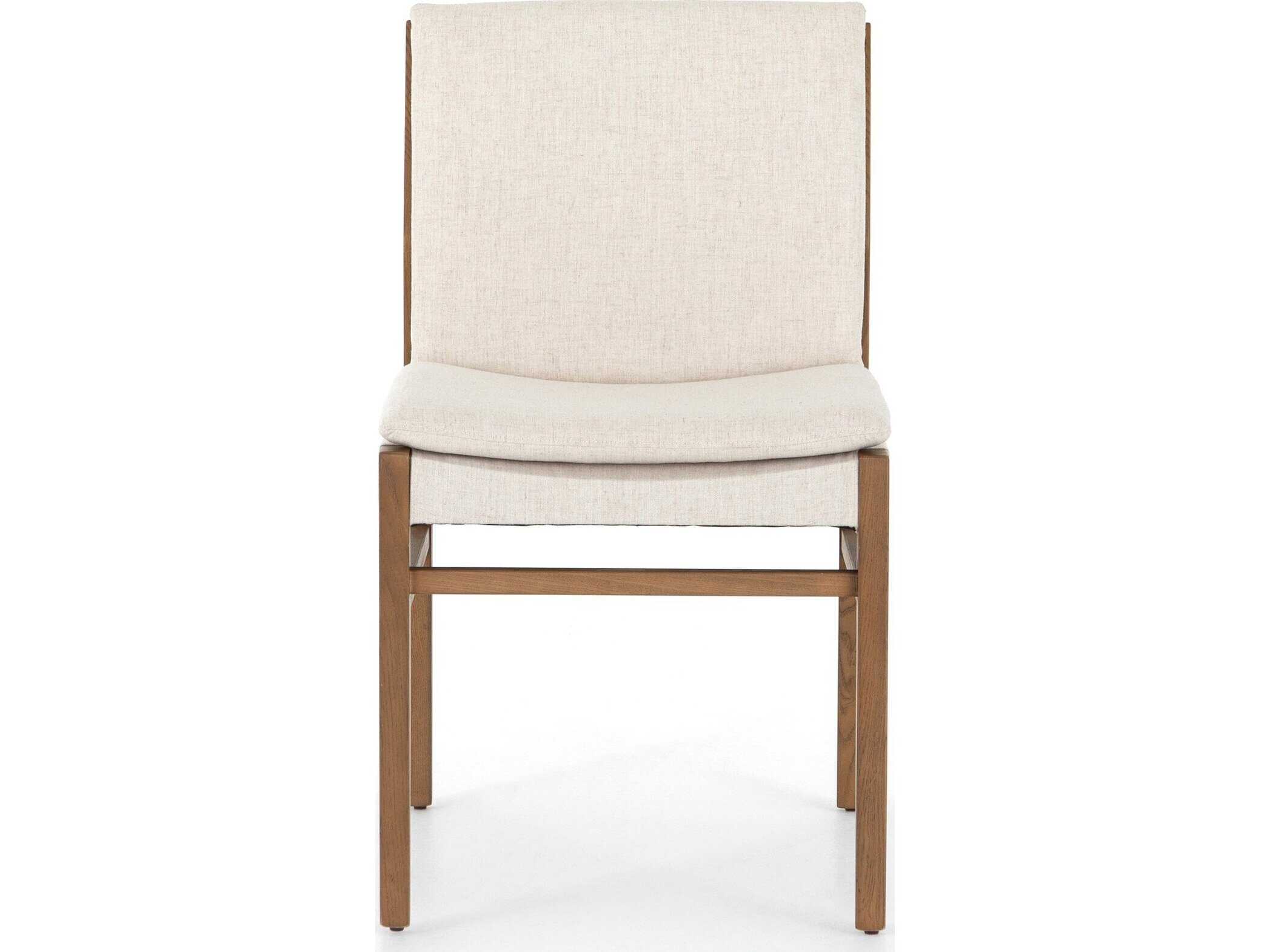 Four Hands Ashford Aya Solid Wood Beige Upholstered Side Dining Chair