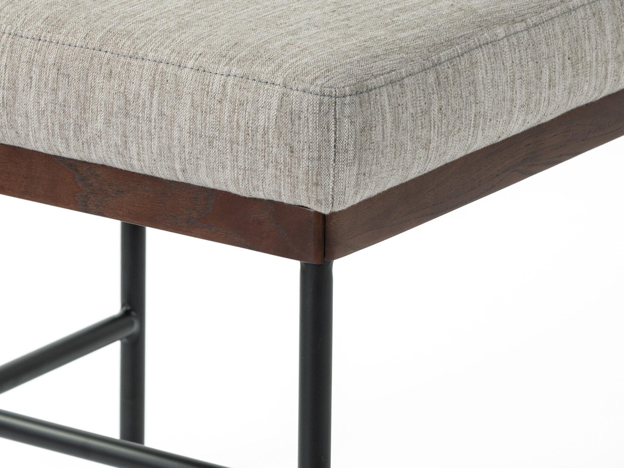 Four Hands Ashford Benton Solid Wood Gray Upholstered Side Dining Chair