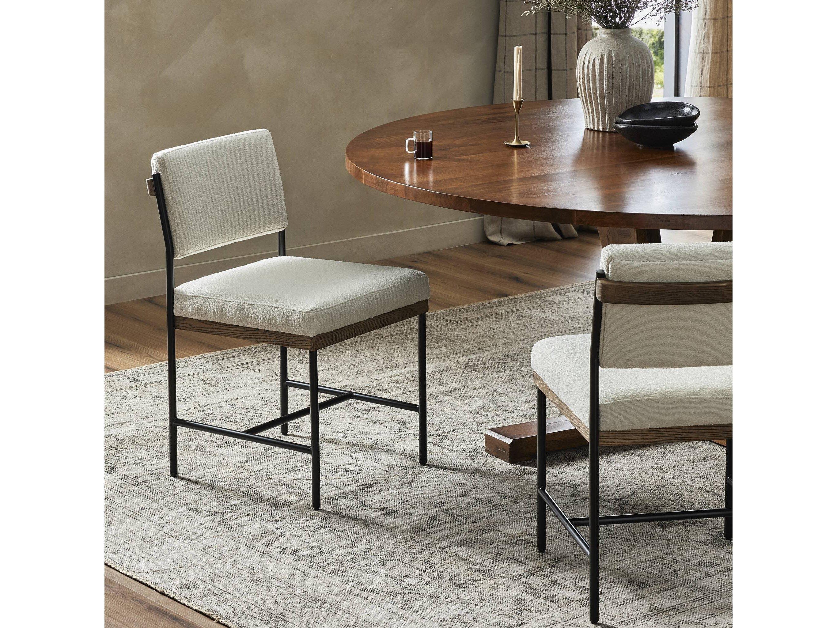 Four Hands Ashford Benton Fayette Cloud Upholstered Oak Wood Dining Chair