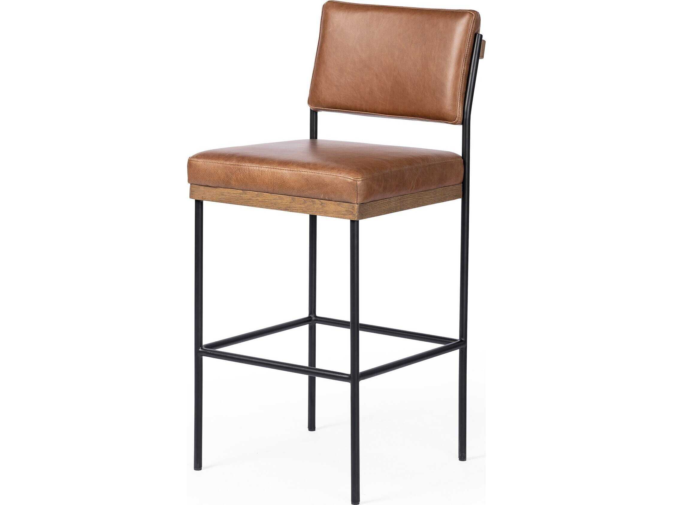 Four Hands Ashford Benton Sonoma Chestnut Bar Stool