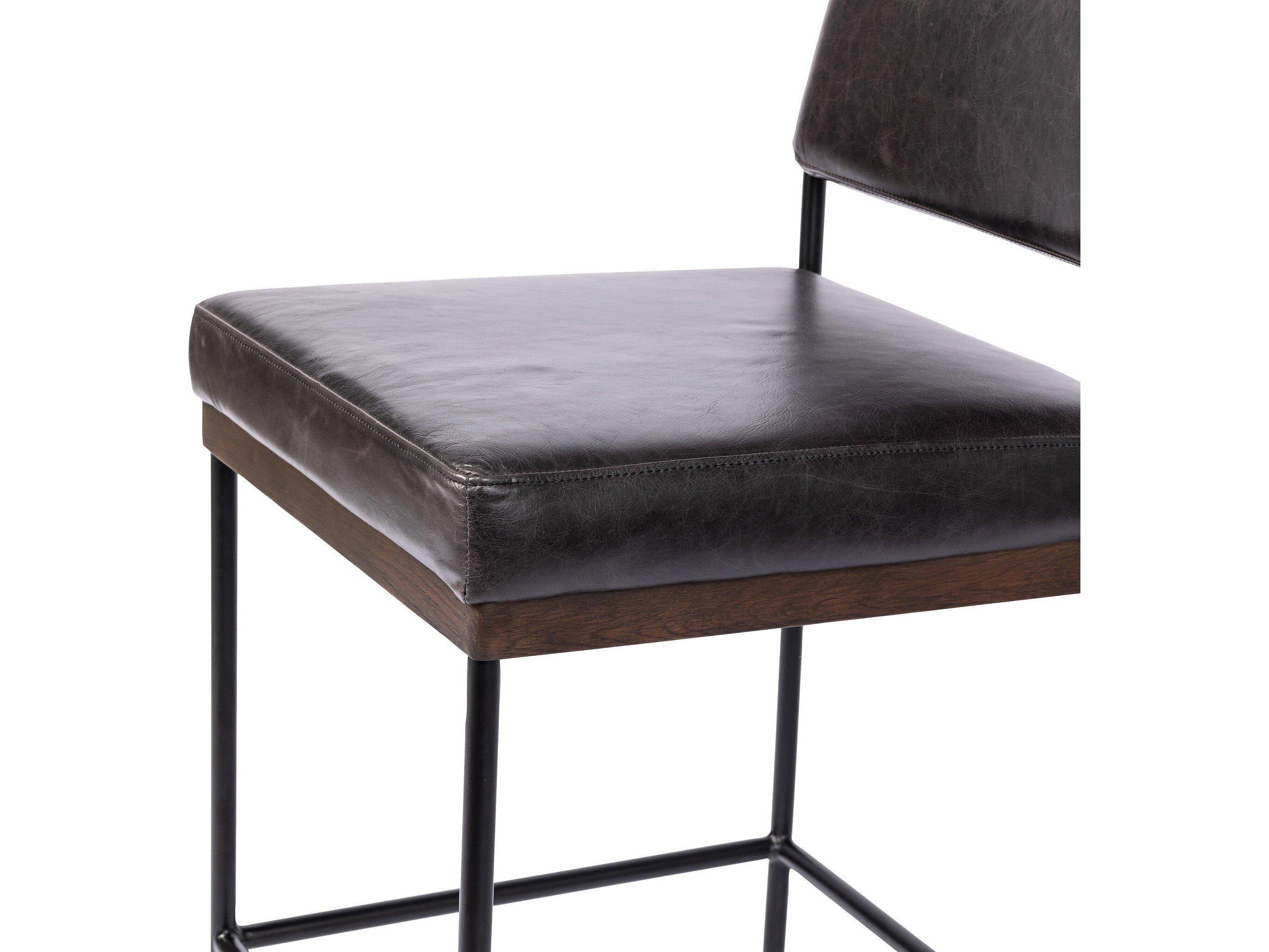 Four Hands Ashford Benton Sonoma Black Bar Stool