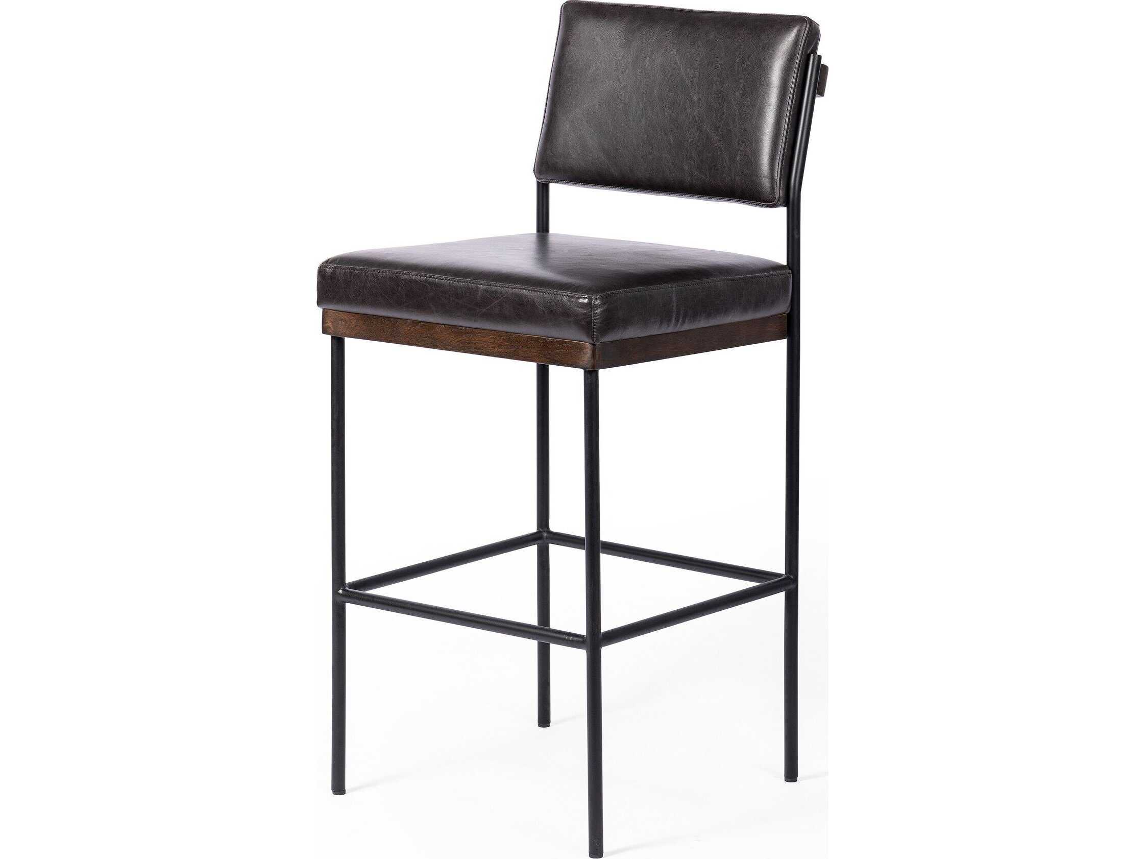 Four Hands Ashford Benton Sonoma Black Counter Stool