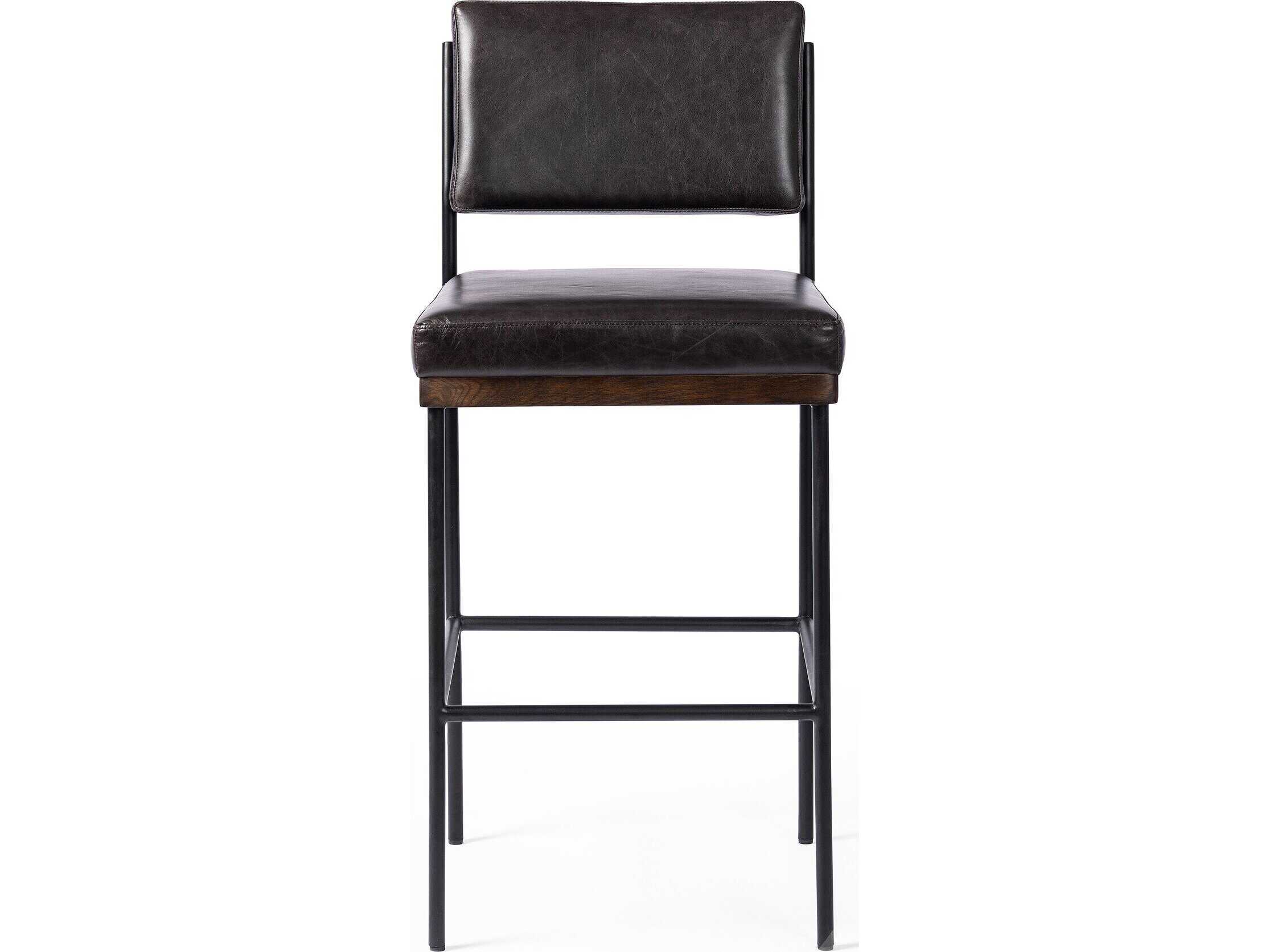 Four Hands Ashford Benton Sonoma Black Counter Stool