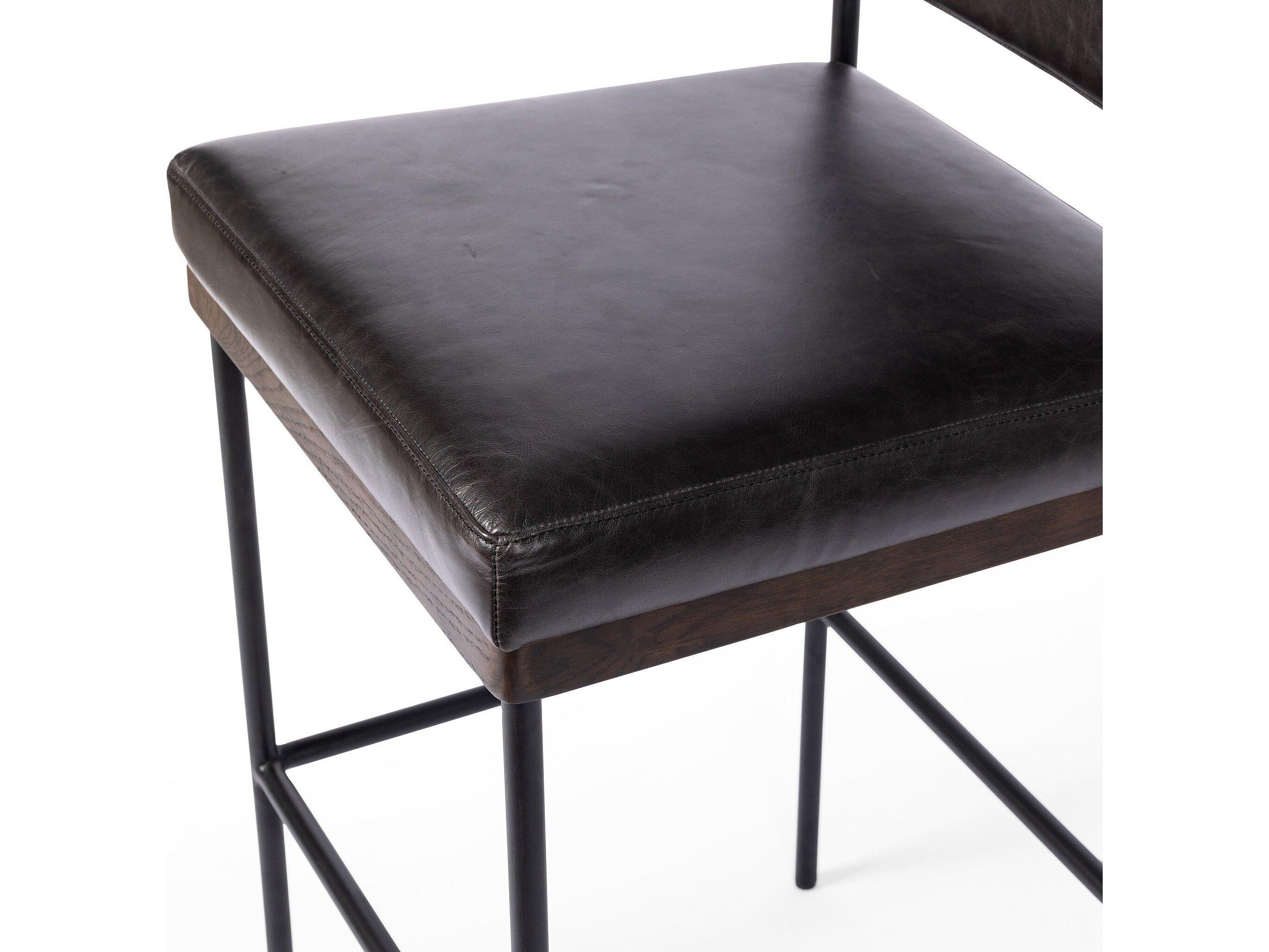 Four Hands Ashford Benton Sonoma Black Counter Stool