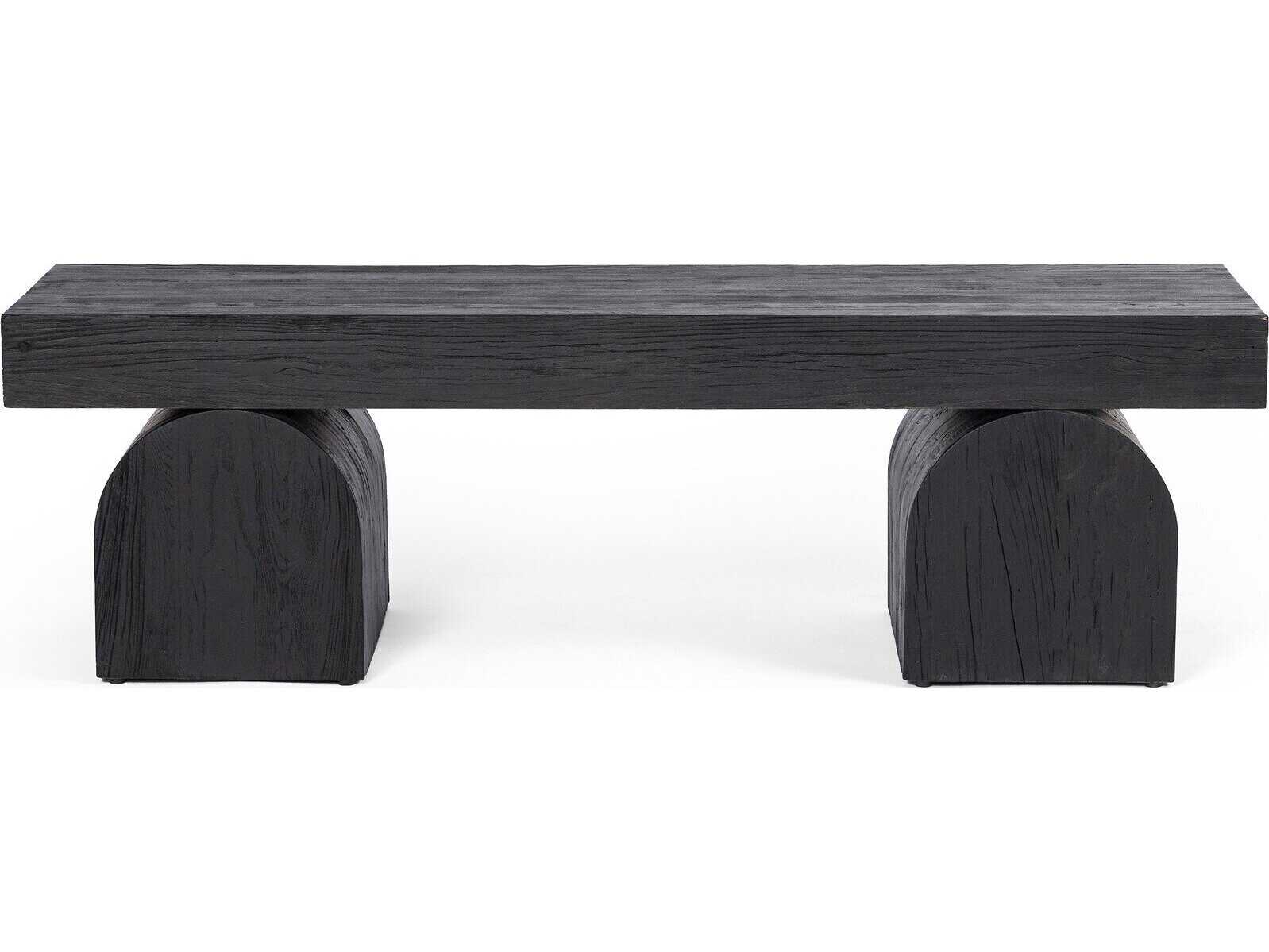 Four Hands Wells Black Elm Nettlewood Accent Bench