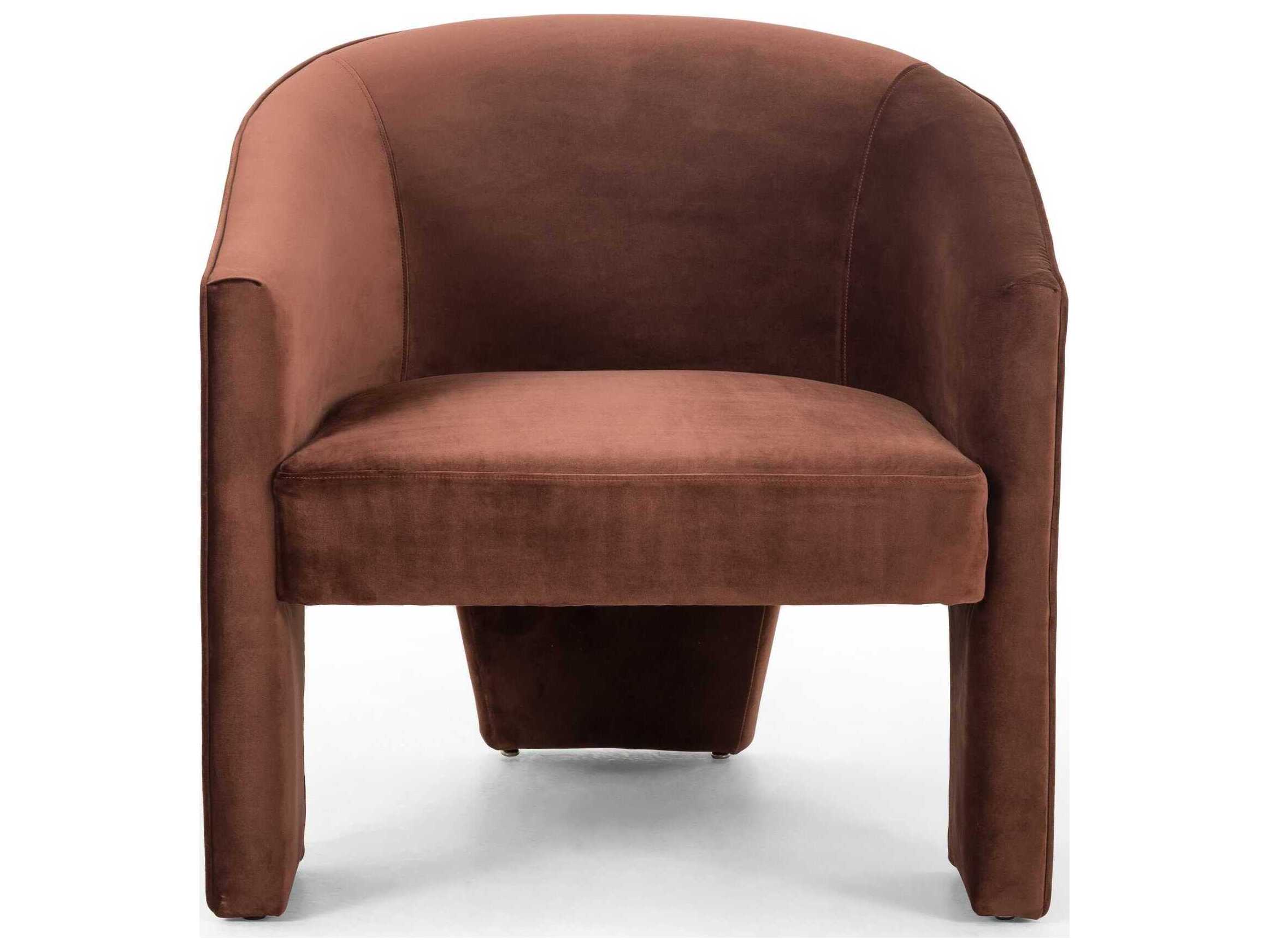 Four Hands Grayson Fae Orange Fabric Accent Chair