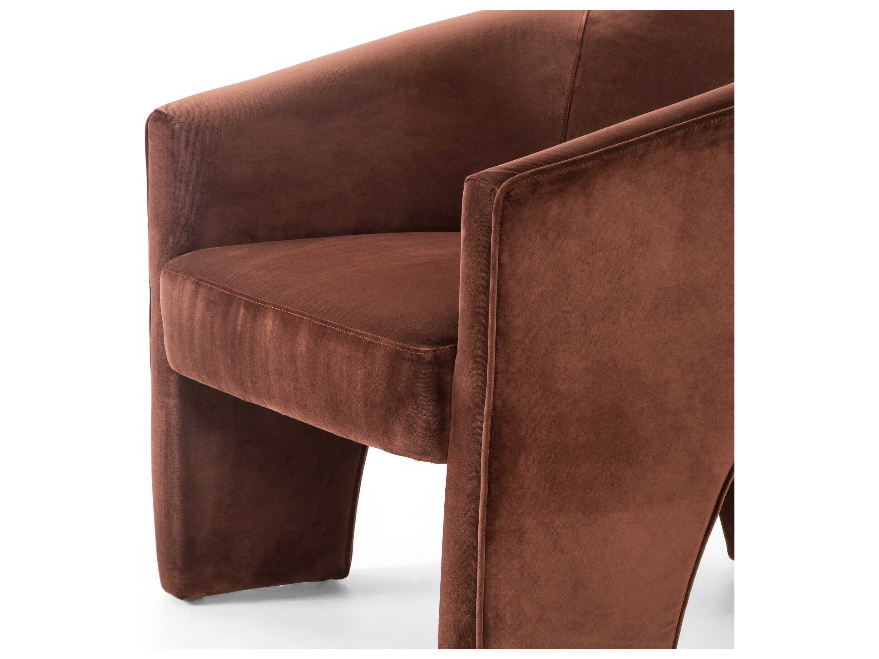 Four Hands Grayson Fae Orange Fabric Accent Chair