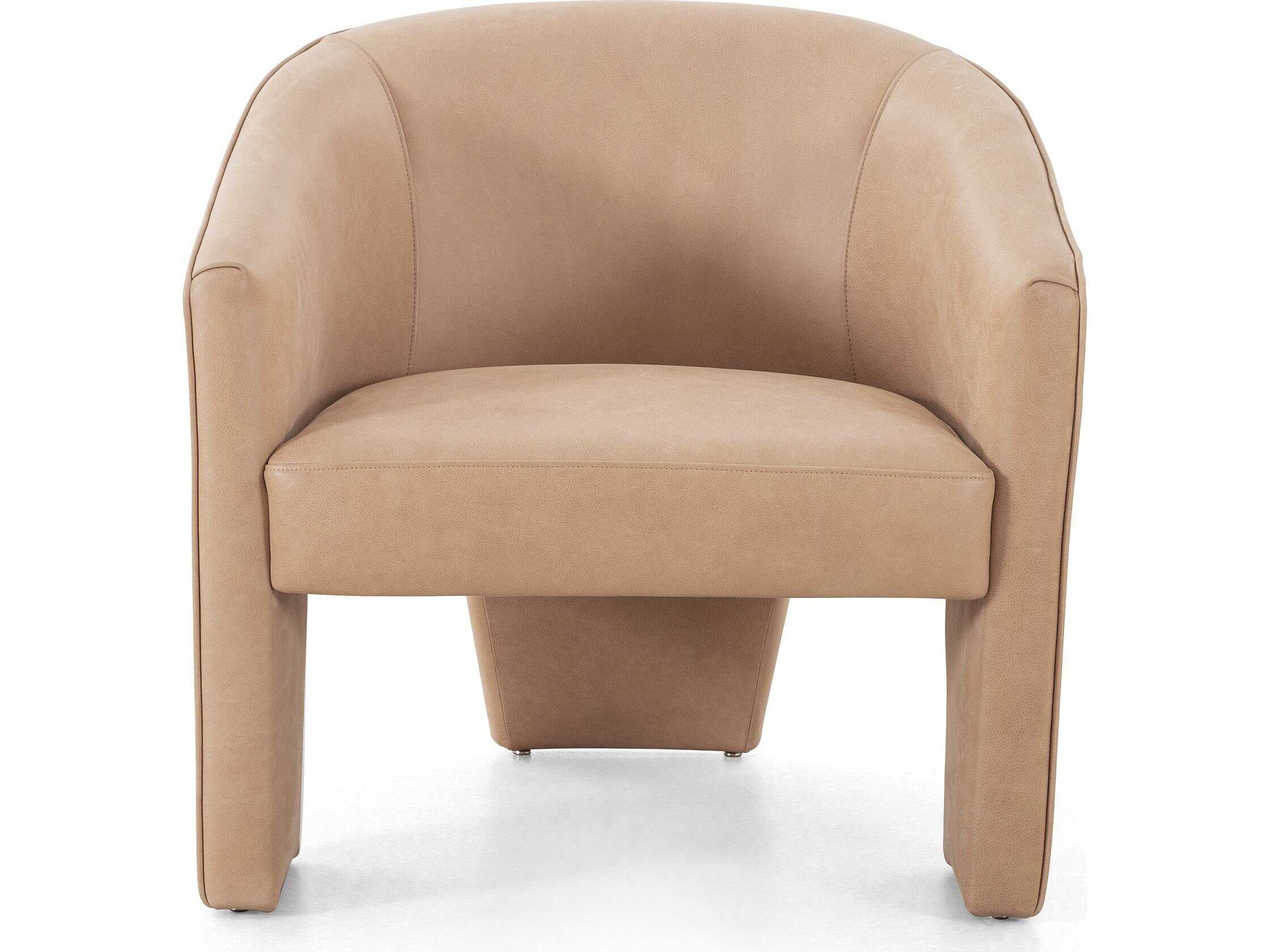 Four Hands Grayson Fae Beige Leather Accent Chair