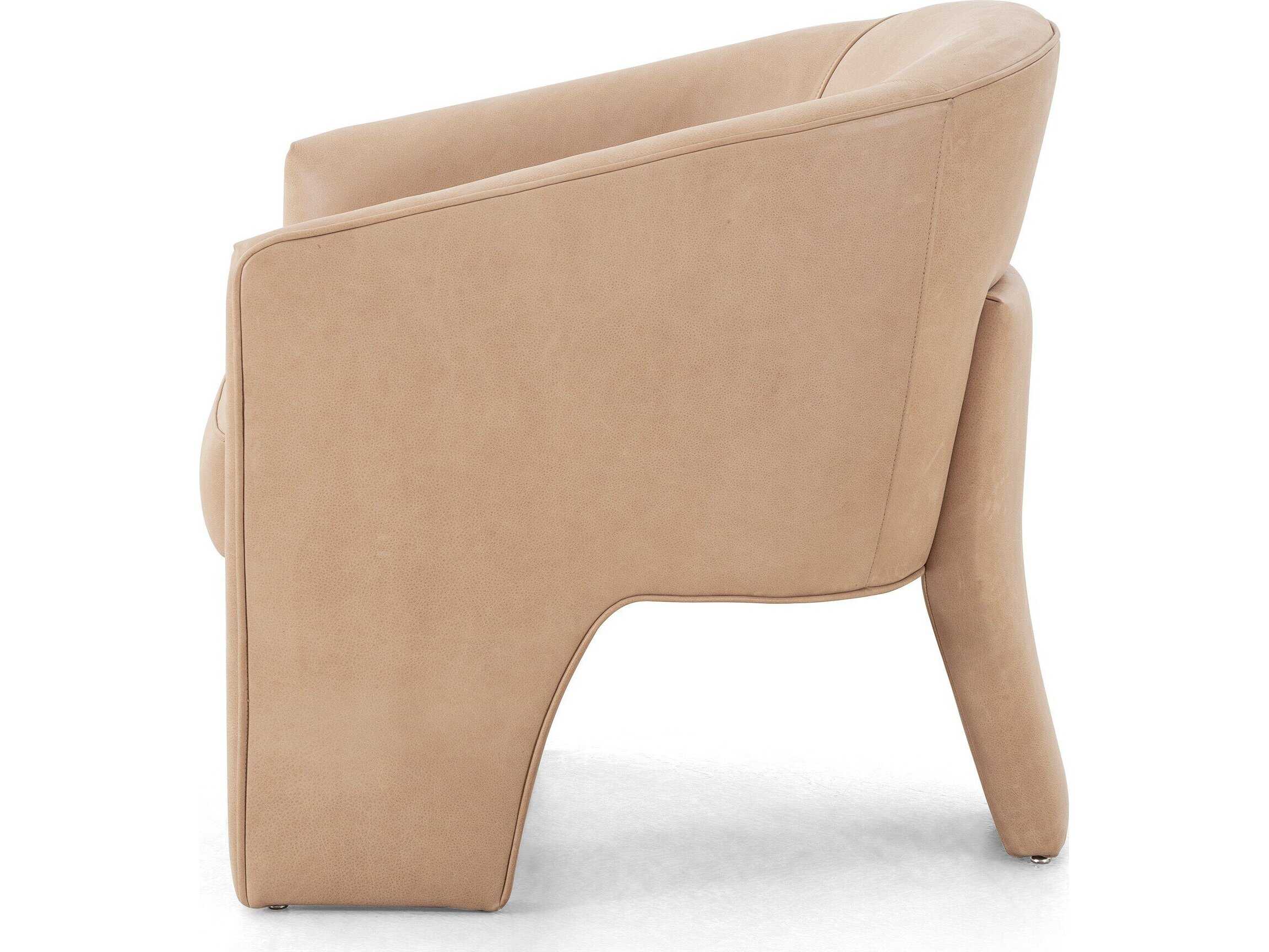 Four Hands Grayson Fae Beige Leather Accent Chair