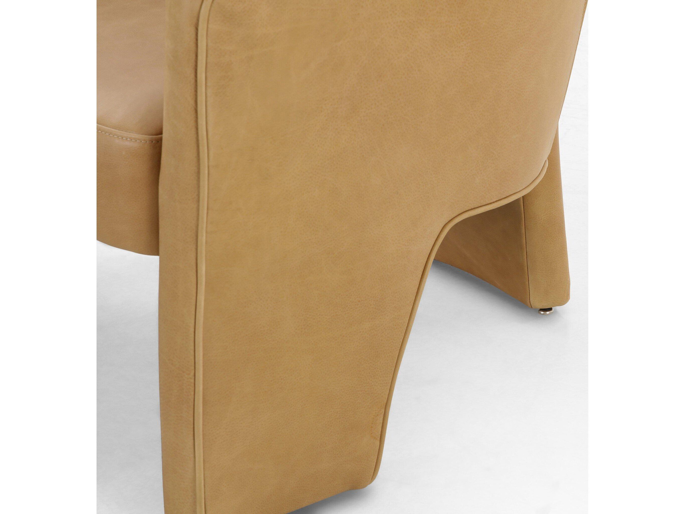 Four Hands Grayson Fae Brown Leather Accent Chair