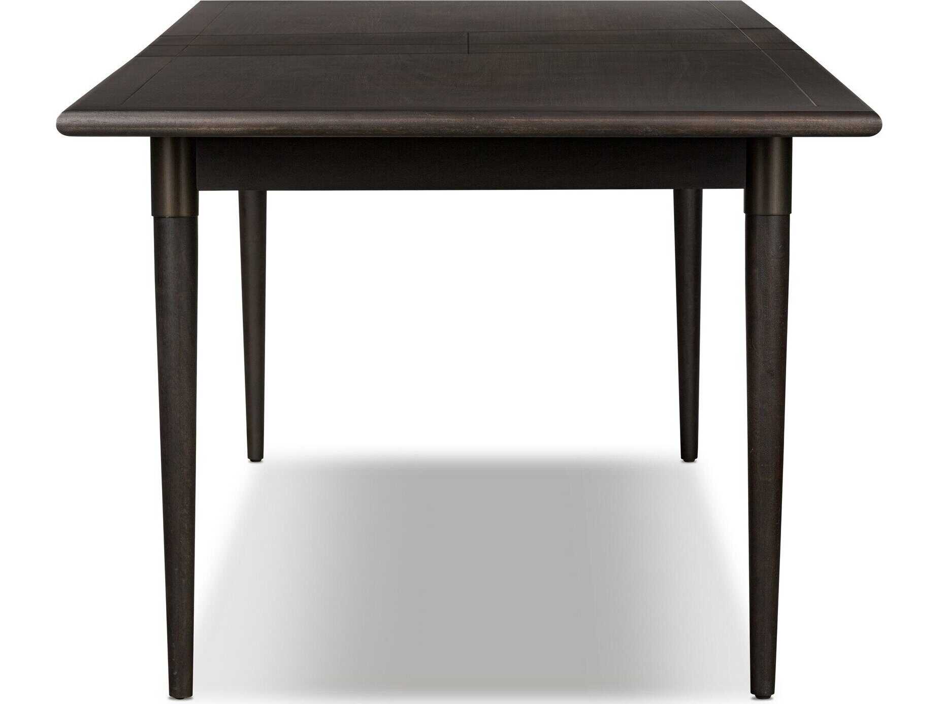Four Hands Patten Harper Black Mango Veneer Rectangular Wood Extension Dining Table